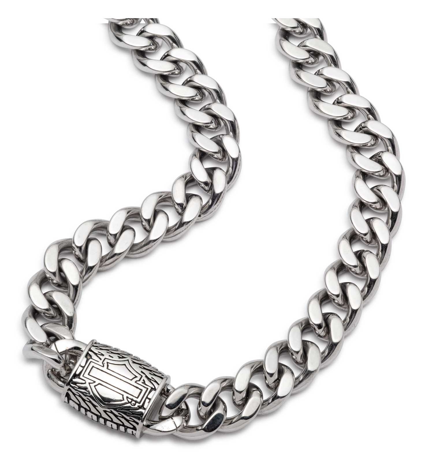 Harley-Davidson Free Shipping - Harley-Davidson Men's 24 in. Textured Bar & Shield Necklace, Stainless Steel - Free Shipping on many products plus Orders Over $99