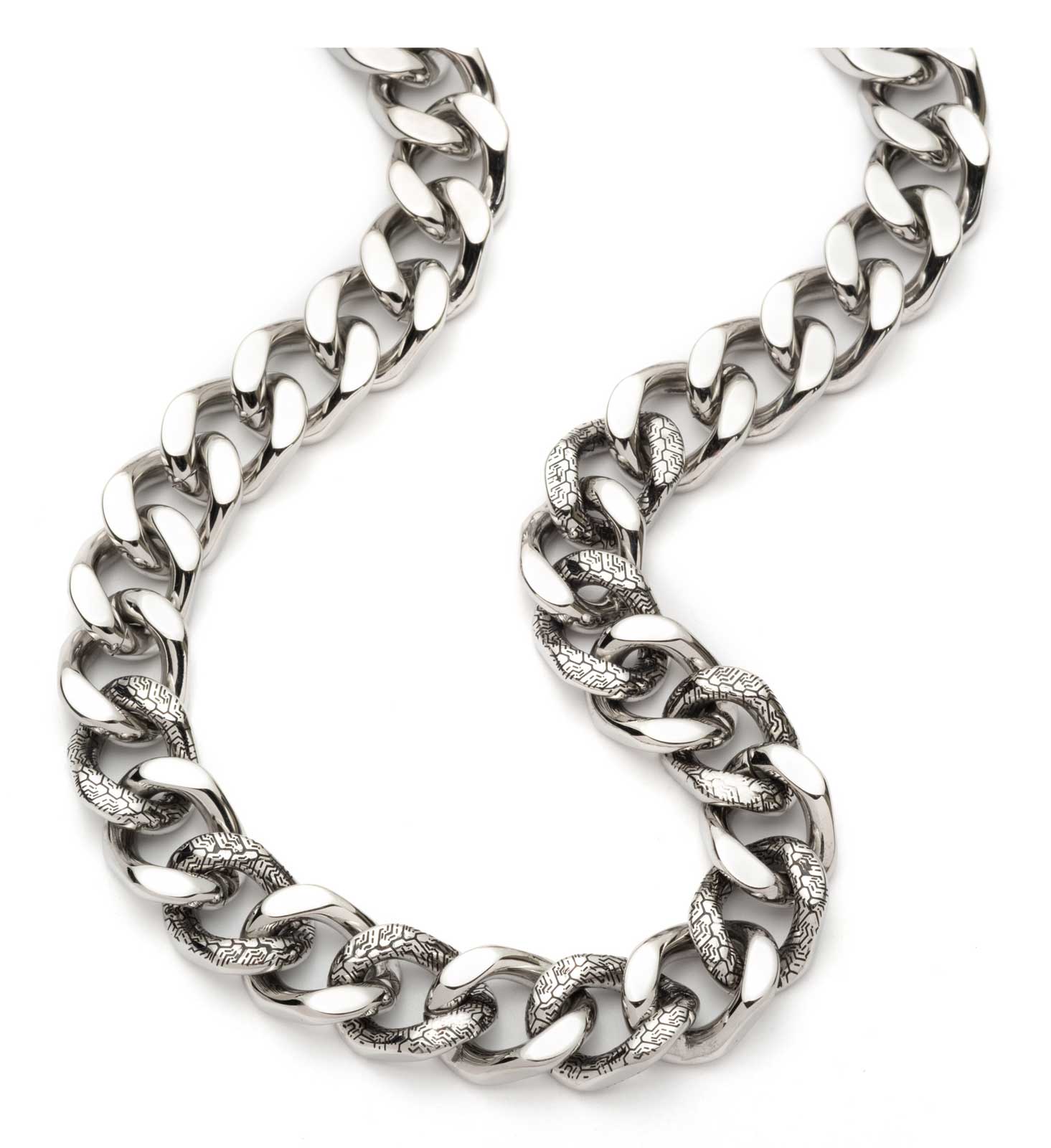 Harley-Davidson Free Shipping - Harley-Davidson Men's 24 in. Textured Tire Curb Chain Necklace, Stainless Steel - Free Shipping on many products plus Orders Over $99