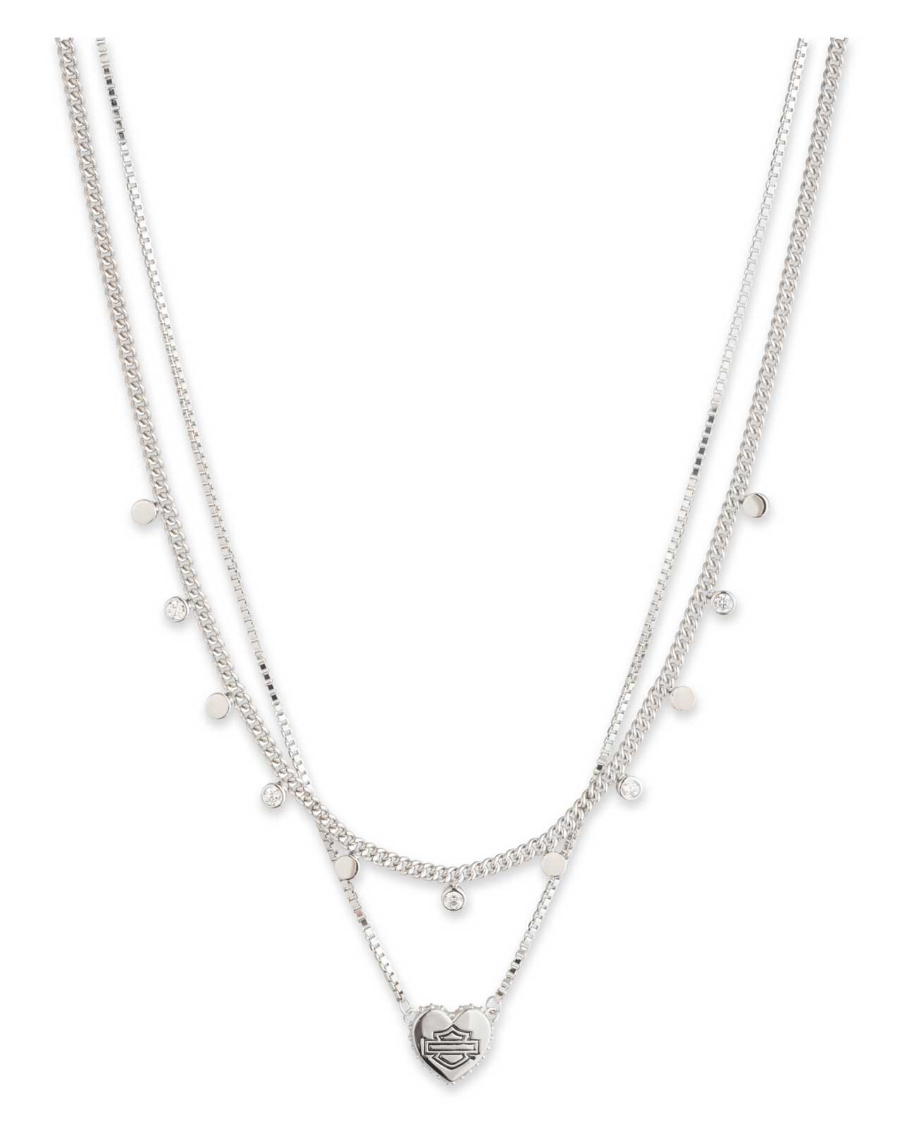 Harley-Davidson® Women's 16/17 in. Bar & Shield Heart Multi-Row