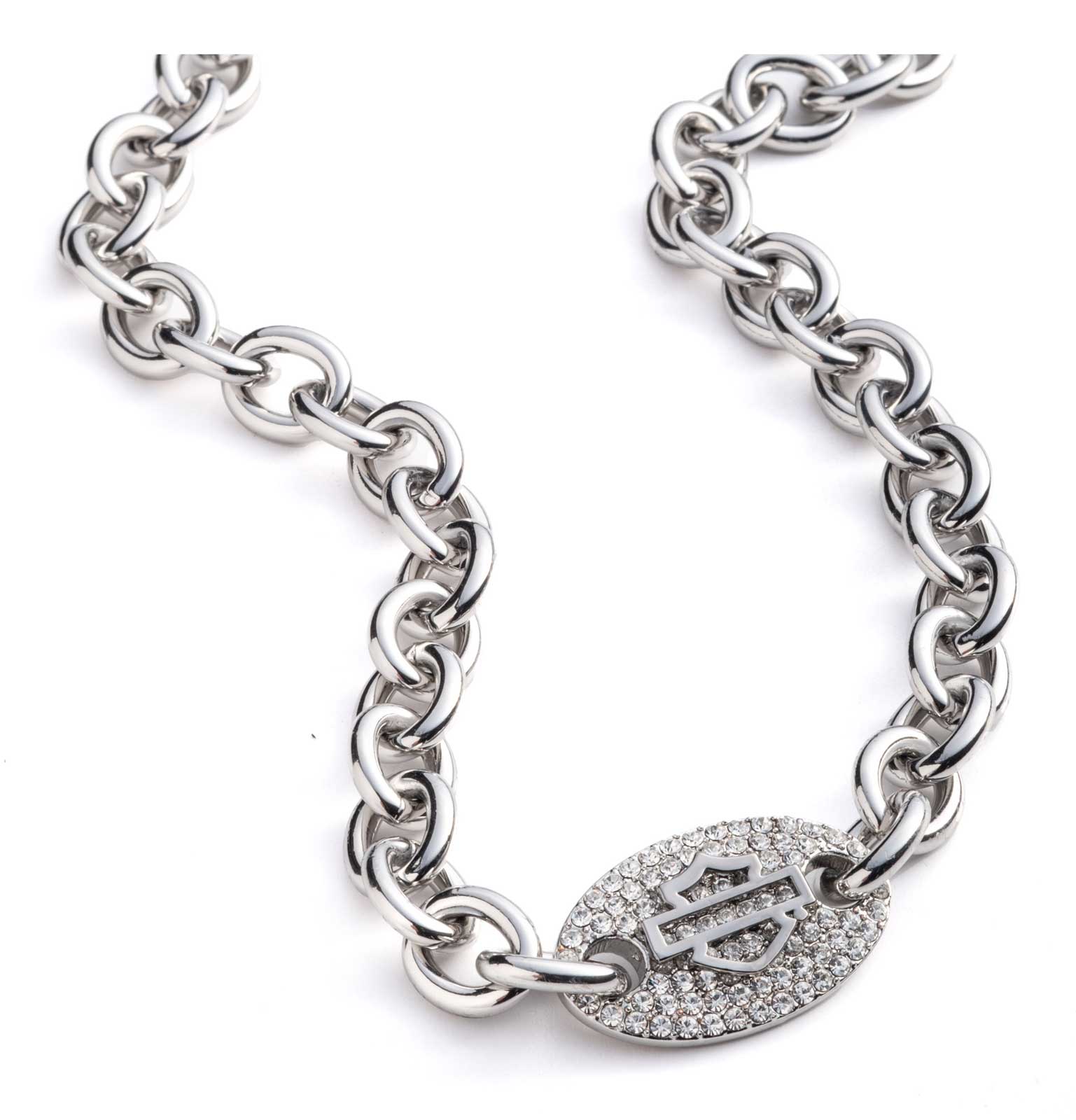 Harley-Davidson Free Shipping - Harley-Davidson Women's 16 in. Bar & Shield Crystal Plate Collar Necklace - Free Shipping on many products plus Orders Over $99