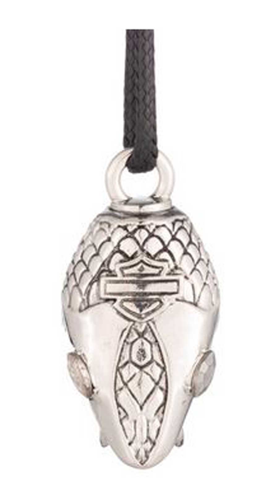 Harley-Davidson Snake Head Crystal Bar & Shield Metal Ride Bell, Silver Finish - No Hassle Returns at Wisconsin Harley