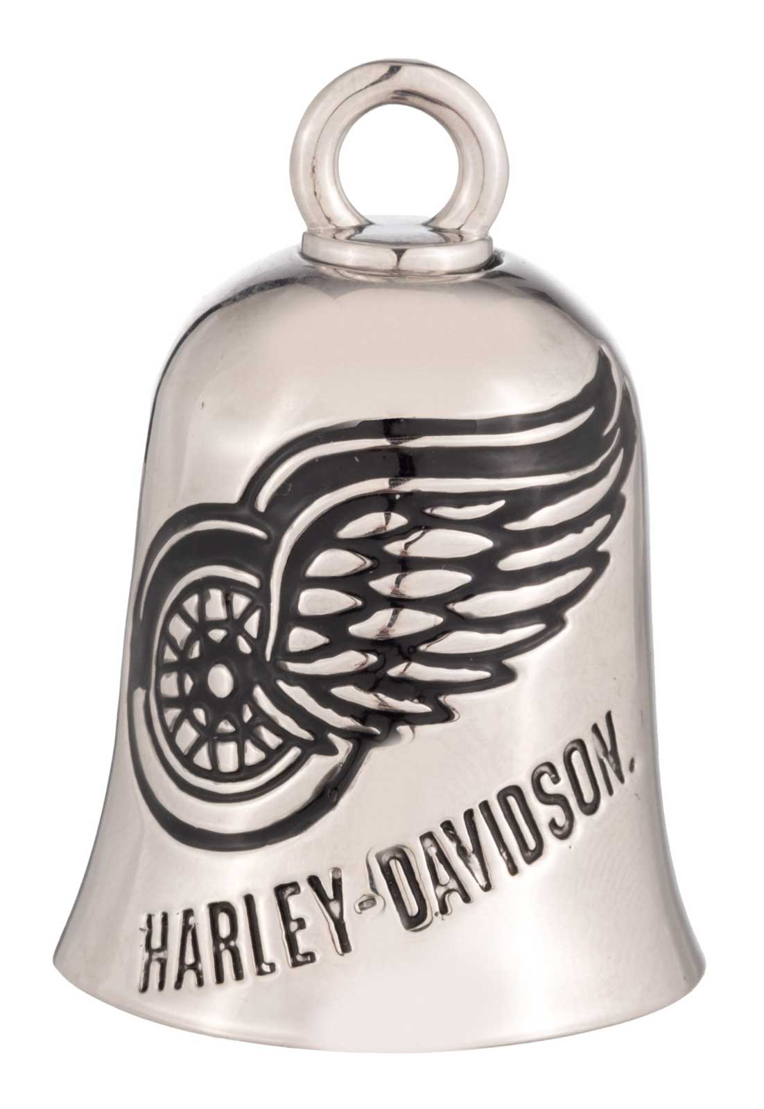 Harley-Davidson Engraved Flying Tire H-D Metal Ride Bell, Silver Finish - Wisconsin Harley-Davidson