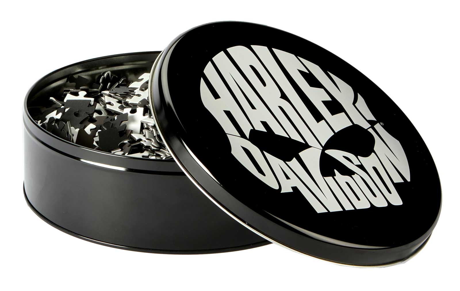 Harley-Davidson® Willie G Skull Puzzle w/ Metal Tin, 1000 Pieces, Black/White - No Hassle Returns at Wisconsin Harley