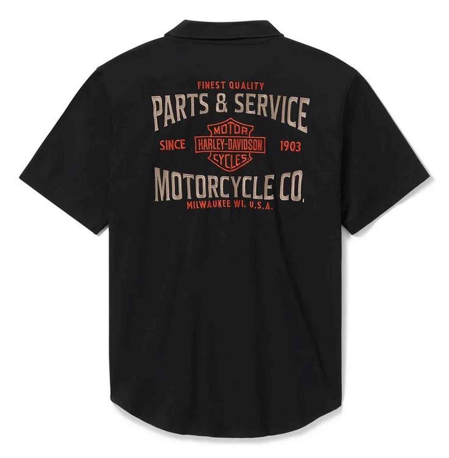 Harley-Davidson Free Shipping - Harley-Davidson Men's Parts & Service Jersey Button-Up Shirt, Black 96616-25VM - Free Shipping on many products plus Orders Over $99