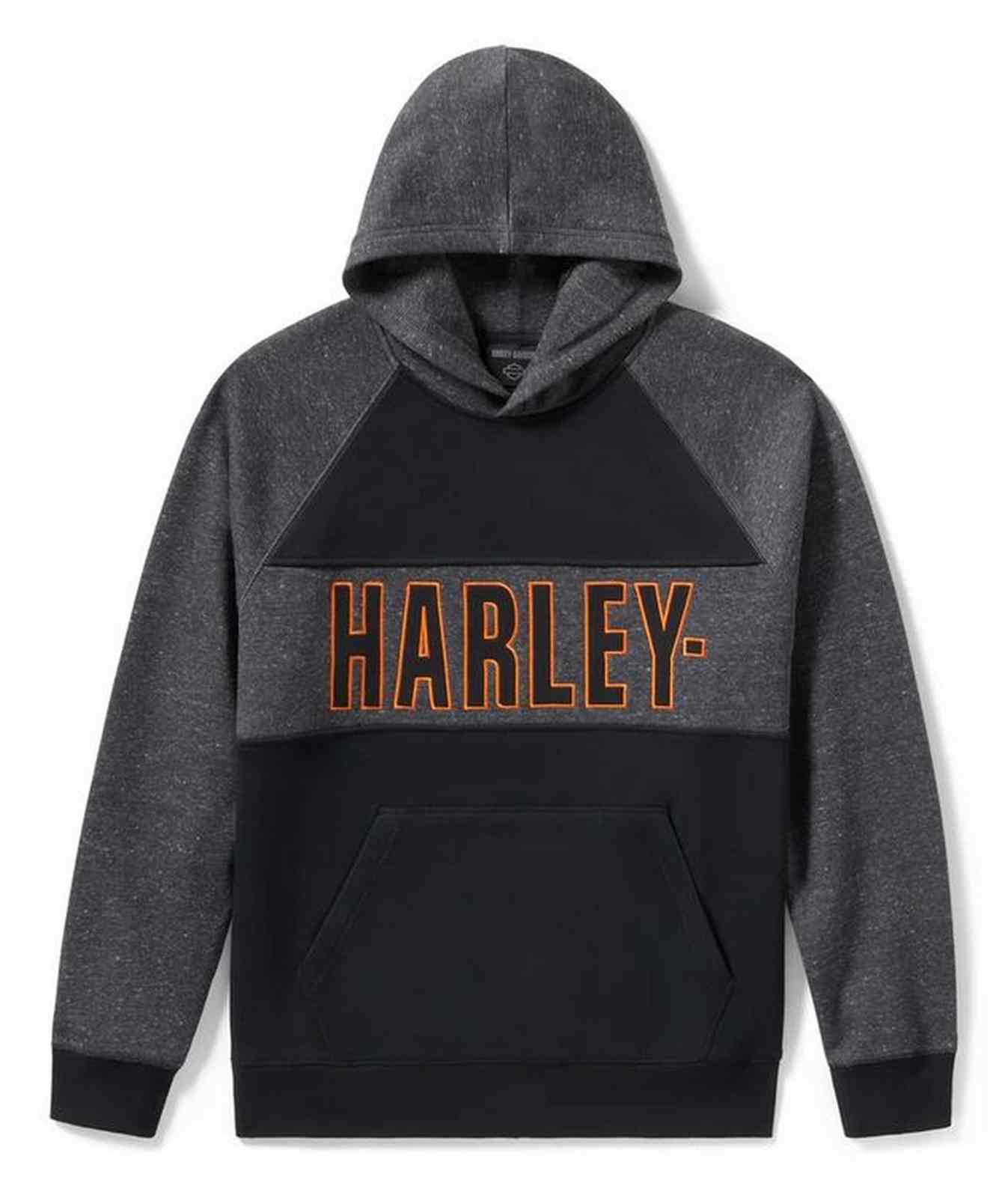 Harley-Davidson Men's Bar Font Colorblocked Pullover Hoodie 96714-25VM - Wisconsin Harley-Davidson