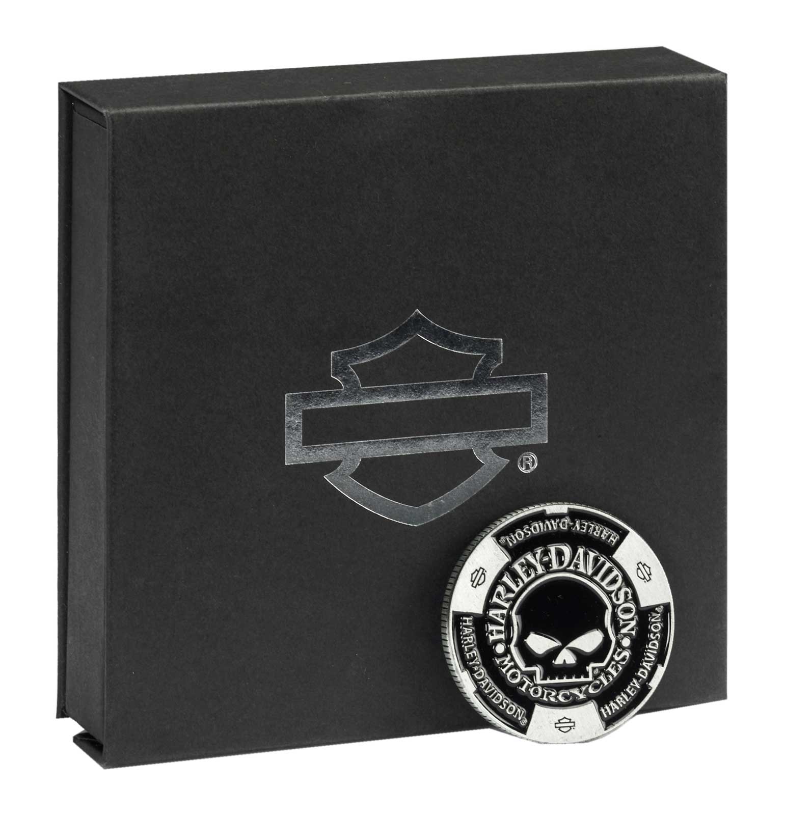 Harley-Davidson Free Shipping - Harley-Davidson Willie G Skull Limited Edition Metal Poker Chip w/ Case, Silver - Free Shipping on many products plus Orders Over $99