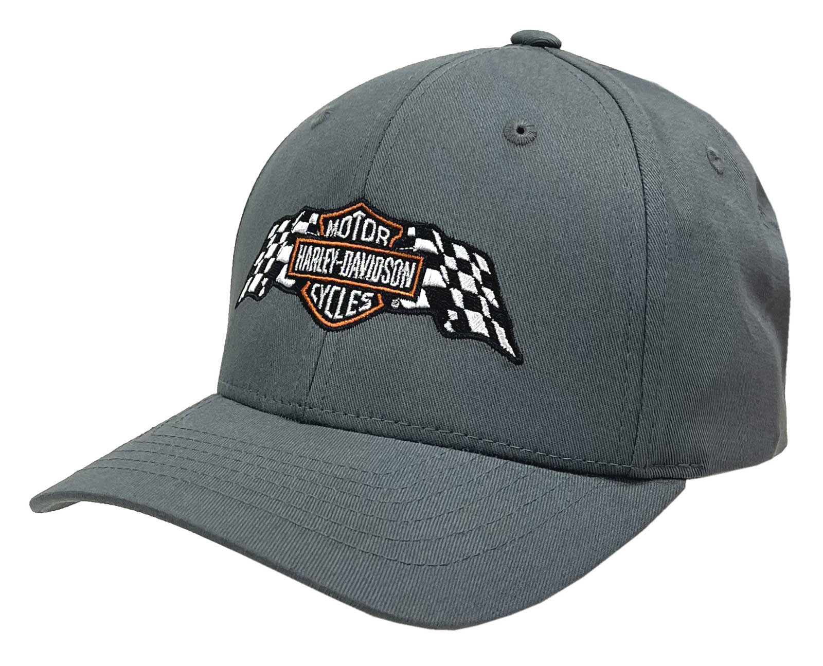 Harley-Davidson Men's Bar & Shield Wrap Adjustable Baseball Cap, Charcoal Gray - Wisconsin Harley-Davidson