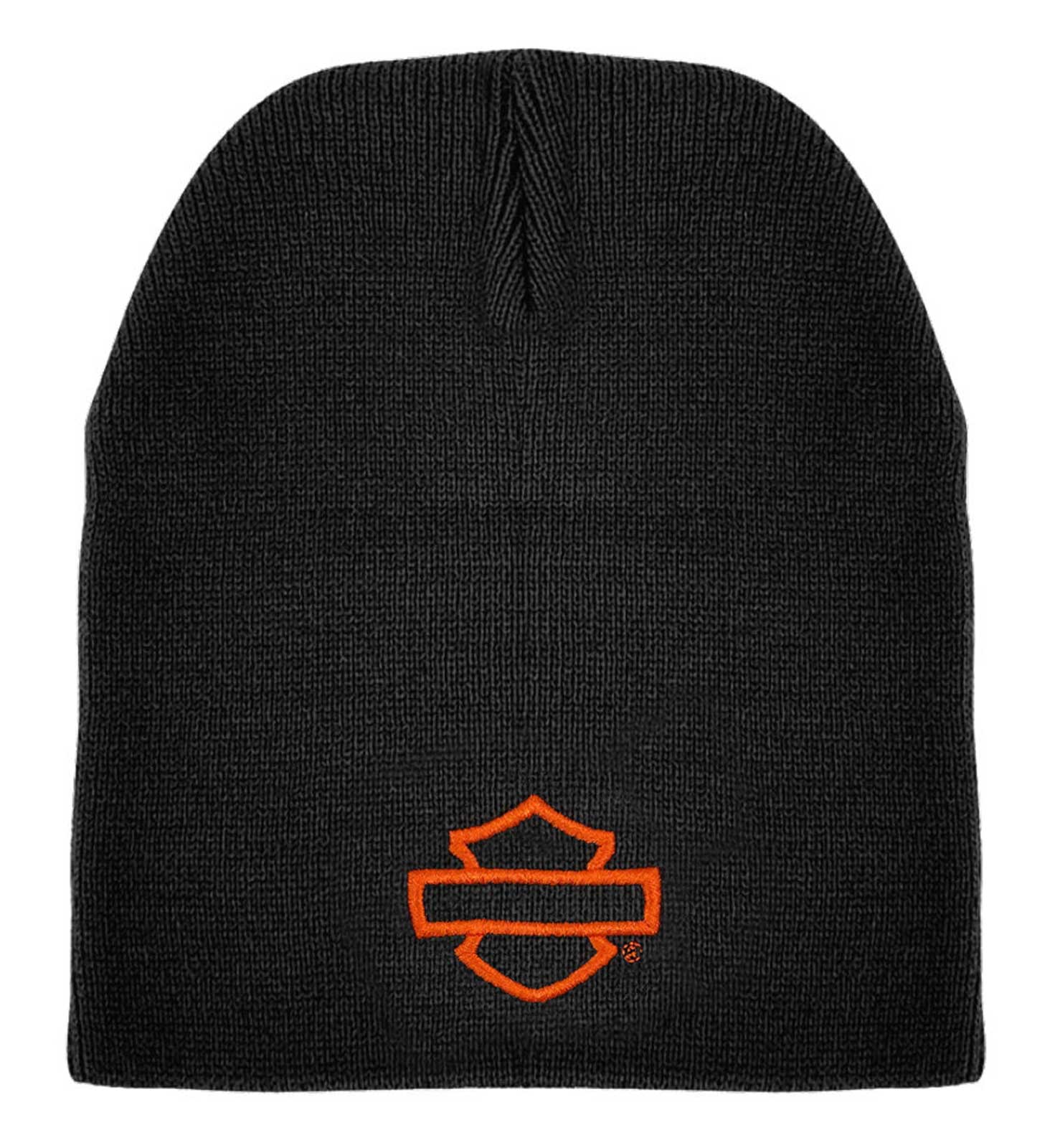 Harley-Davidson Men's Embroidered Open Bar & Shield Skull Beanie Hat - Black - Wisconsin Harley-Davidson