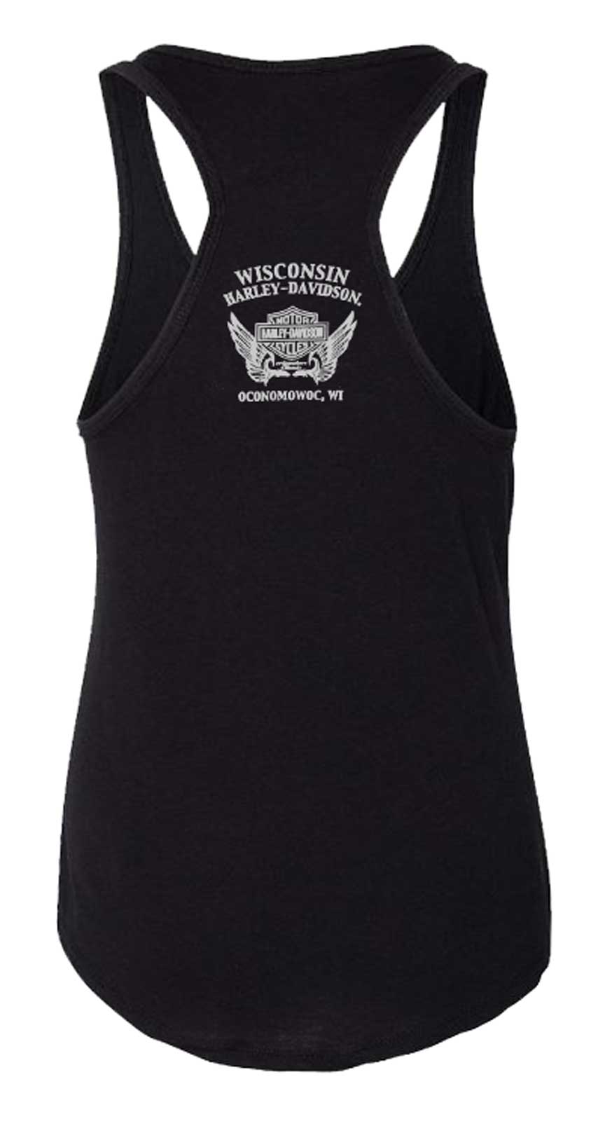 Harley-Davidson Free Shipping - Harley-Davidson Women's Devout Sleeveless Racerback Curved Hem Tank Top - Black - Free Shipping on many products plus Orders Over $99