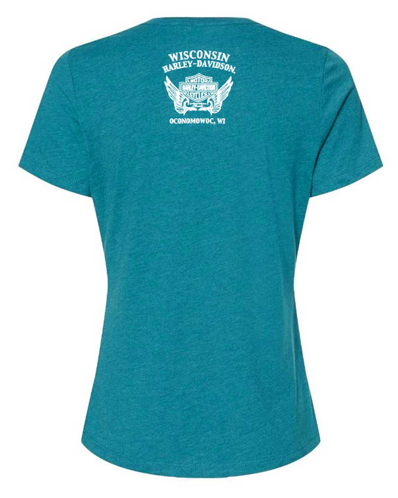 Harley-Davidson Free Shipping - Harley-Davidson Women's Requisite Short Sleeve Poly-Blend Tee, Jade Blue - Free Shipping on many products plus Orders Over $99