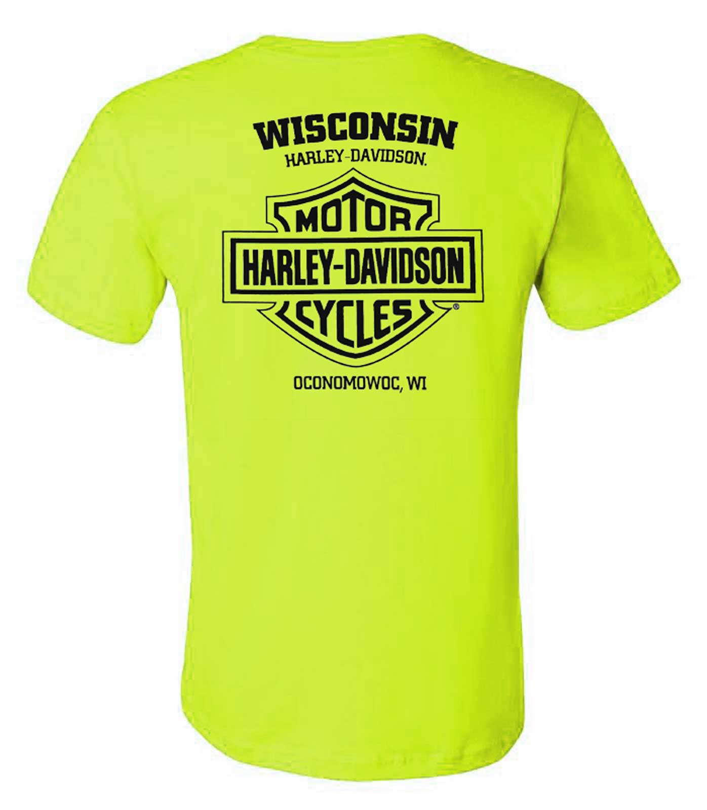 Harley-Davidson Men's Overload Short Sleeve Chest Pocket T-Shirt, Safety Green - No Hassle Returns at Wisconsin Harley