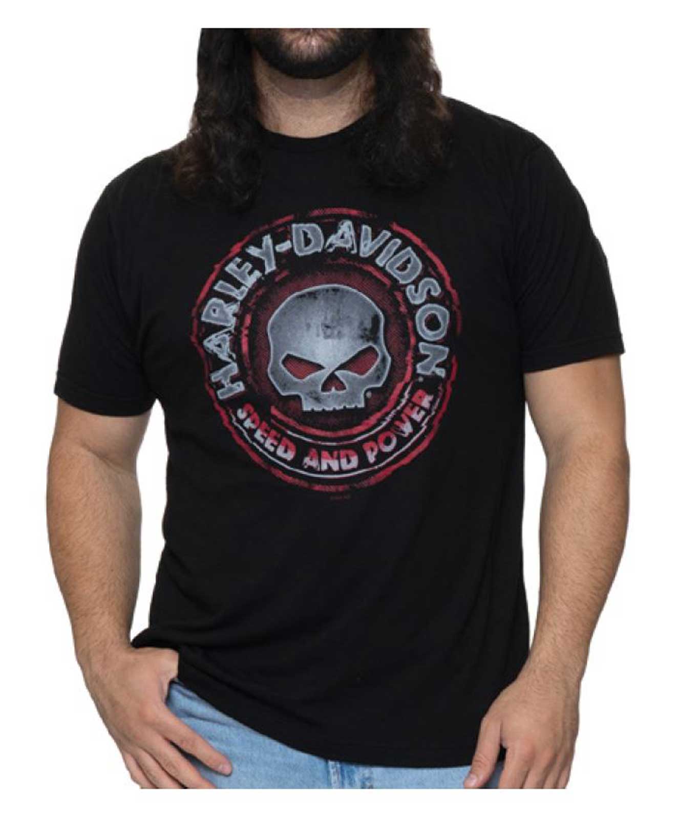 Harley-Davidson Men's Pantomime Poly-Blend Short Sleeve T-Shirt, Black - Wisconsin Harley-Davidson