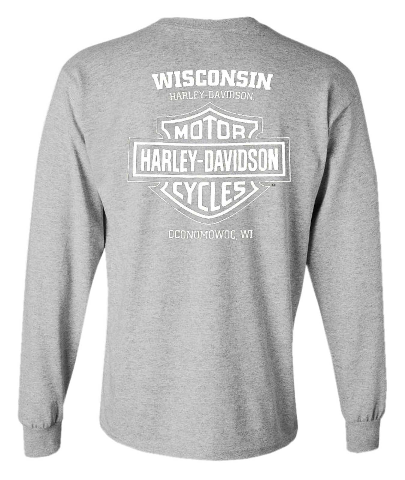 Harley-Davidson Free Shipping - Harley-Davidson Men's Cowboys Long Sleeve Crew-Neck Shirt, Sports Gray - Free Shipping on many products plus Orders Over $99