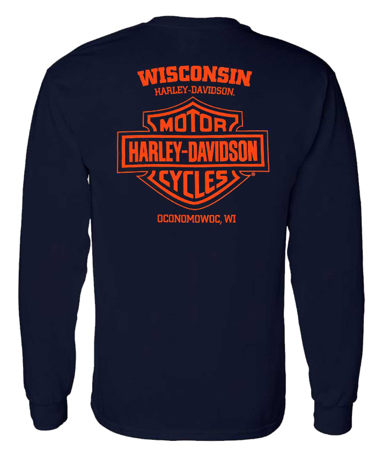 Harley-Davidson Free Shipping - Harley-Davidson Men's Gamut Long Sleeve Cotton Crew-Neck Shirt, Navy Blue - Free Shipping on many products plus Orders Over $99