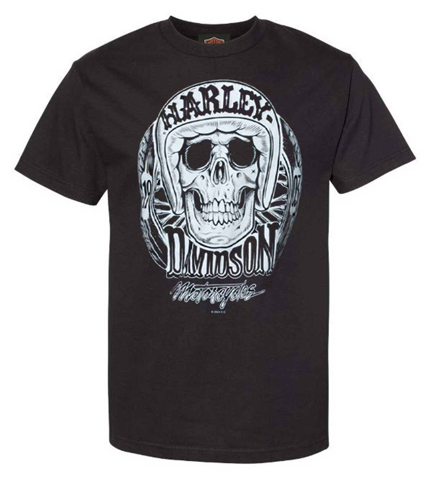 Harley-Davidson Men's Pastiche Crew-Neck Cotton Short Sleeve T-Shirt, Black - Wisconsin Harley-Davidson