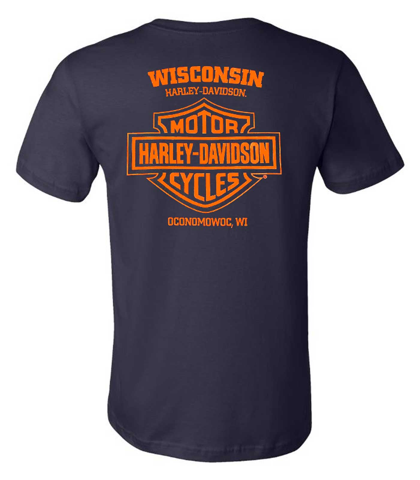 Harley-Davidson Men's Tract Cotton Short Sleeve Chest Pocket T-Shirt, Navy - No Hassle Returns at Wisconsin Harley