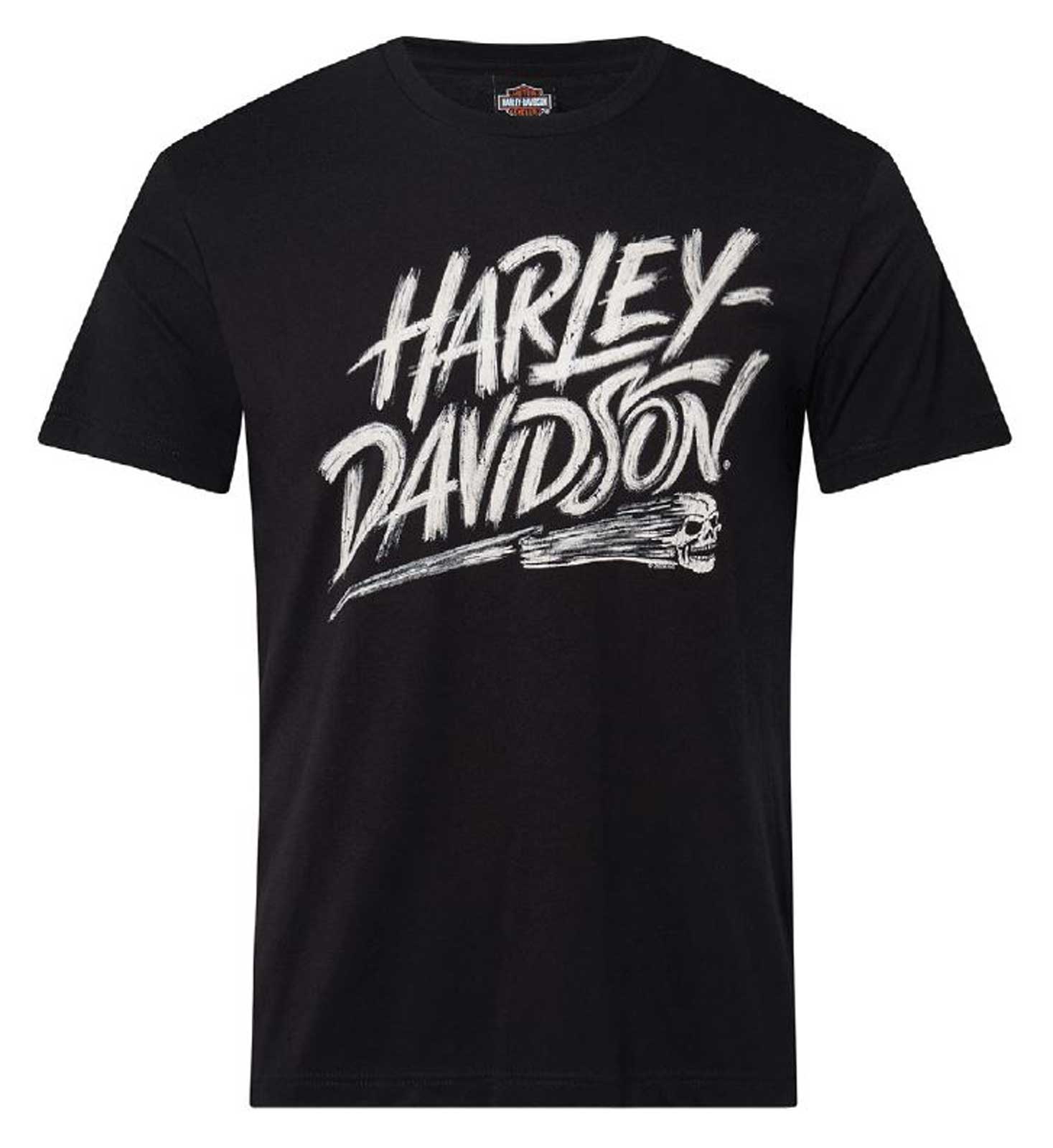 Harley-Davidson Men's Brushed H-D Short Sleeve Crew-Neck T-Shirt, Black - Wisconsin Harley-Davidson