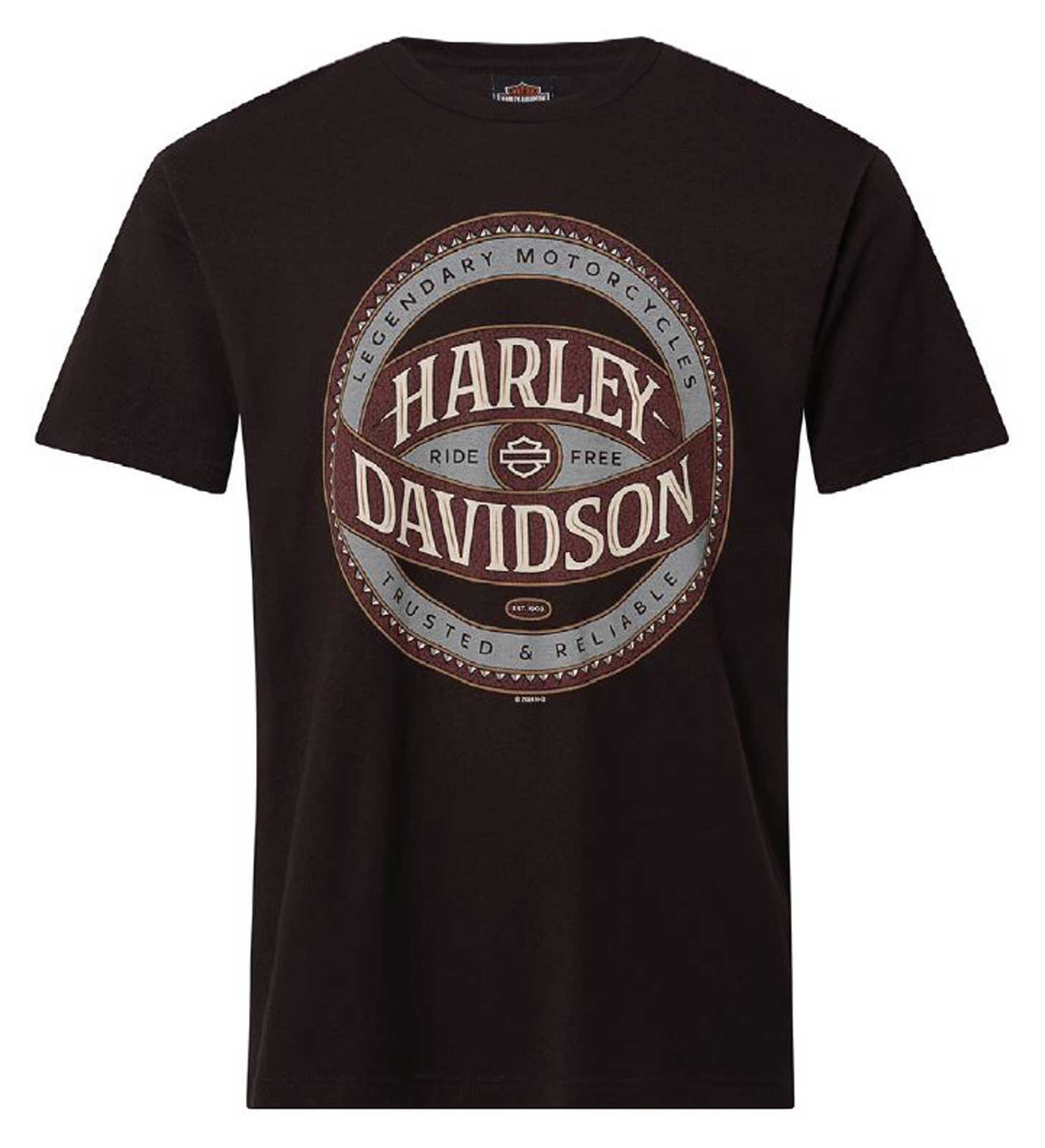 Harley-Davidson Men's Global Short Sleeve Cotton Crew-Neck T-Shirt, Black - Wisconsin Harley-Davidson