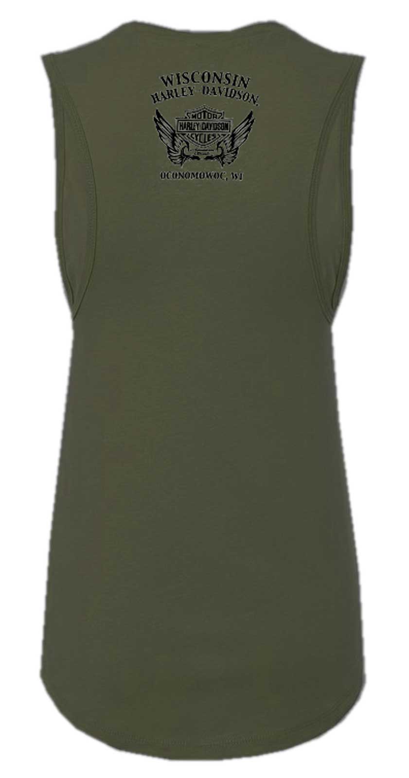 Harley-Davidson Free Shipping - Harley-Davidson Women's Strict Sleeveless Muscle Tank Top, Military Green - Free Shipping on many products plus Orders Over $99