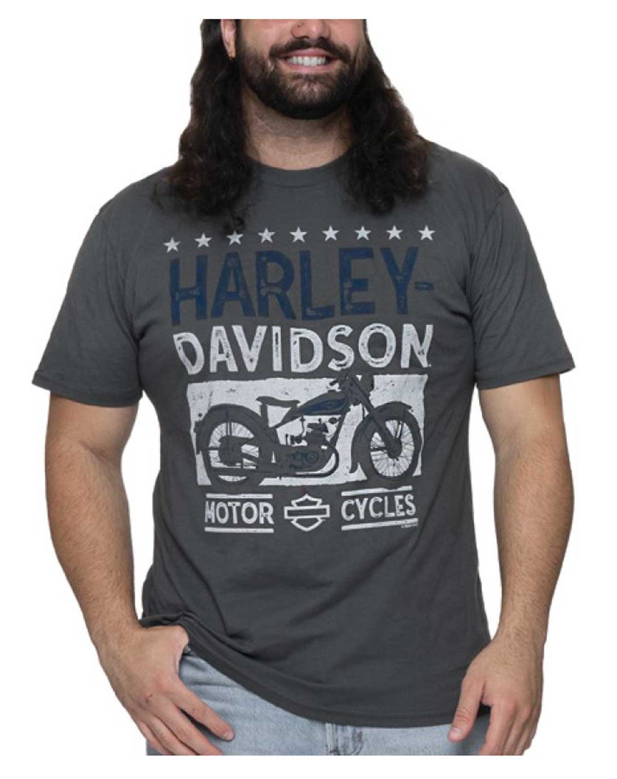 Harley-Davidson Men's Inspire Crew-Neck Cotton Short Sleeve T-Shirt, Asphalt - Wisconsin Harley-Davidson