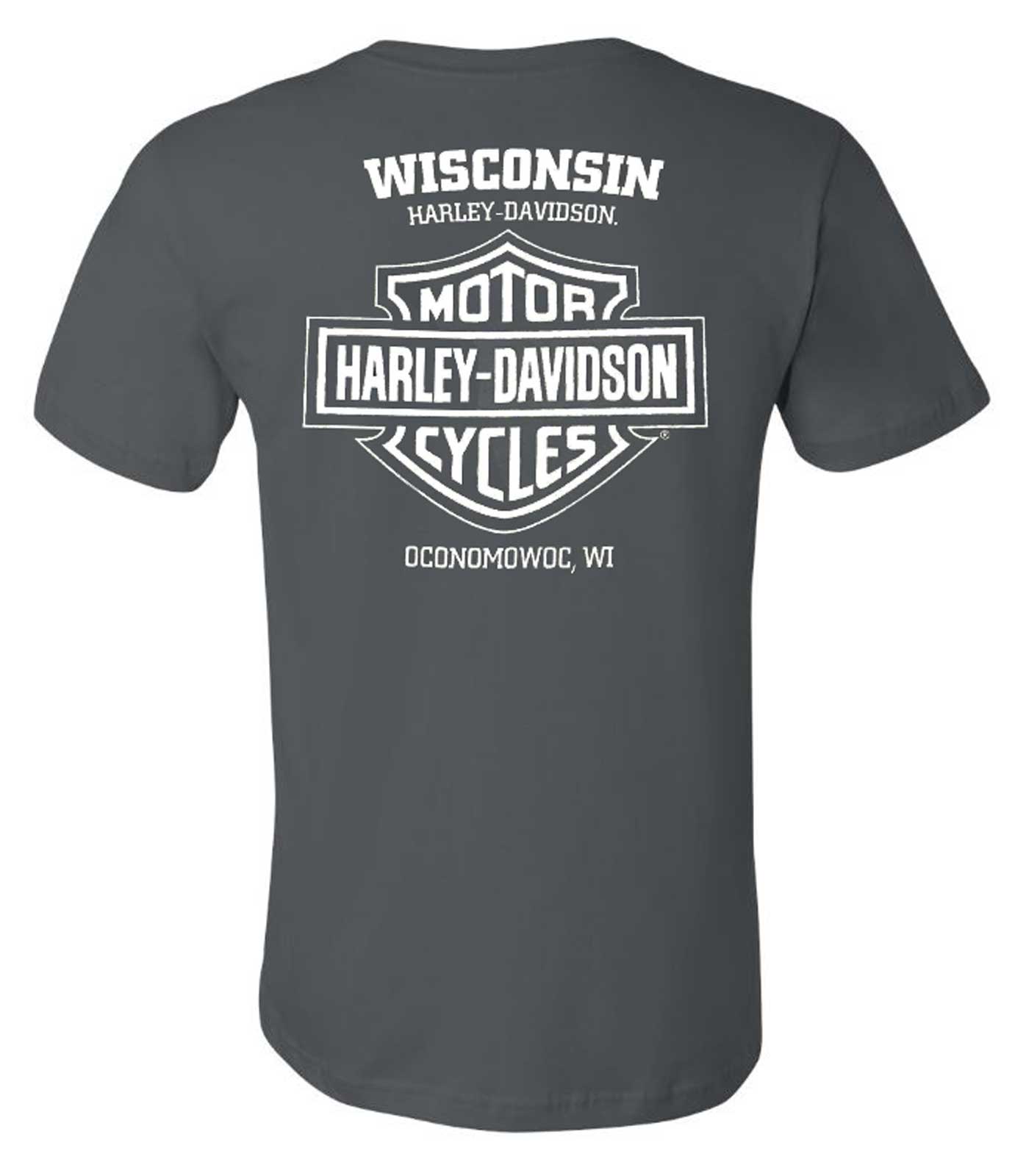 Harley-Davidson Free Shipping - Harley-Davidson Men's Inspire Crew-Neck Cotton Short Sleeve T-Shirt, Asphalt - Free Shipping on many products plus Orders Over $99