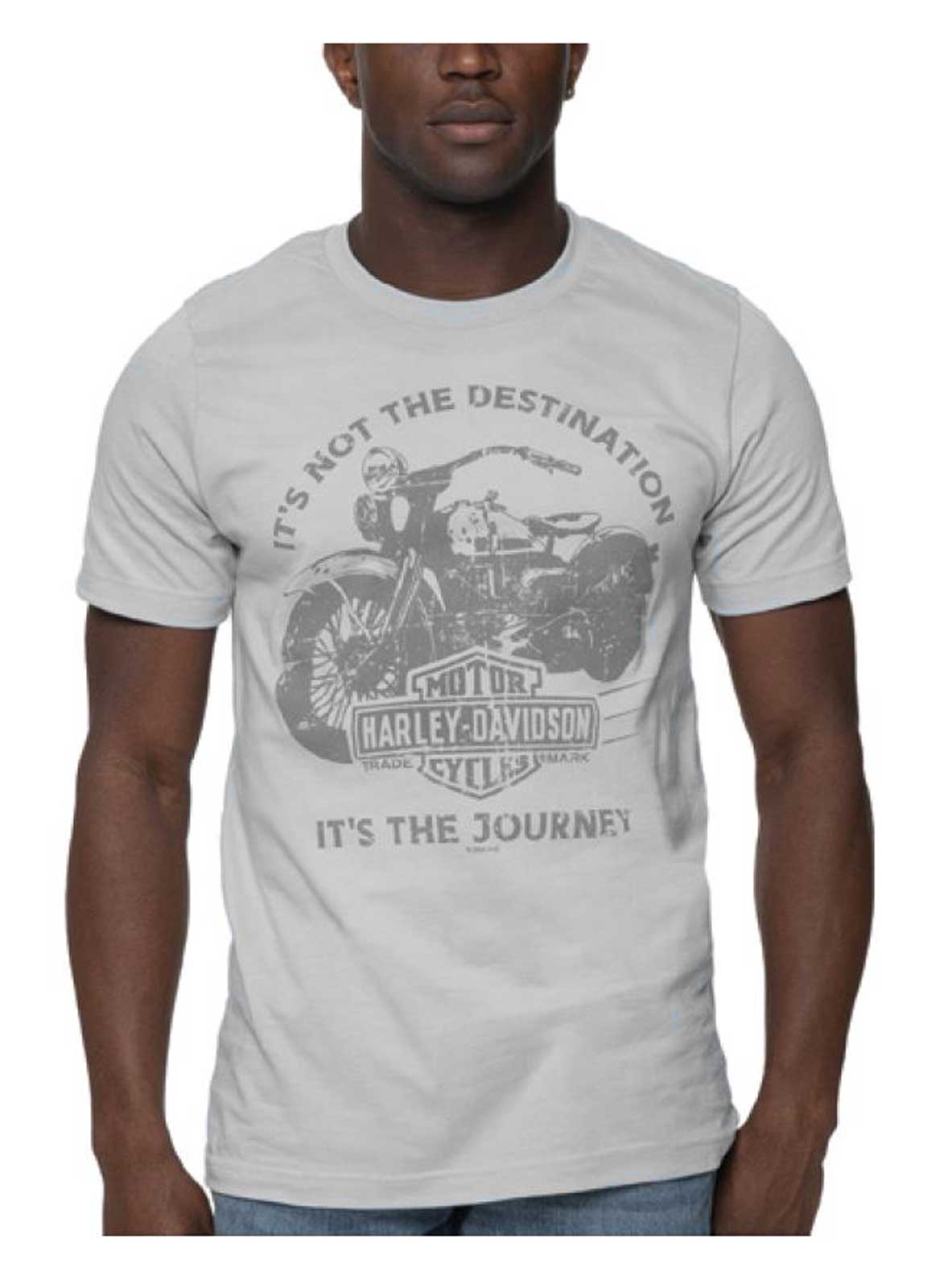 Harley-Davidson Men's Suite Bike Crew-Neck Cotton Short Sleeve T-Shirt, Gray - Wisconsin Harley-Davidson