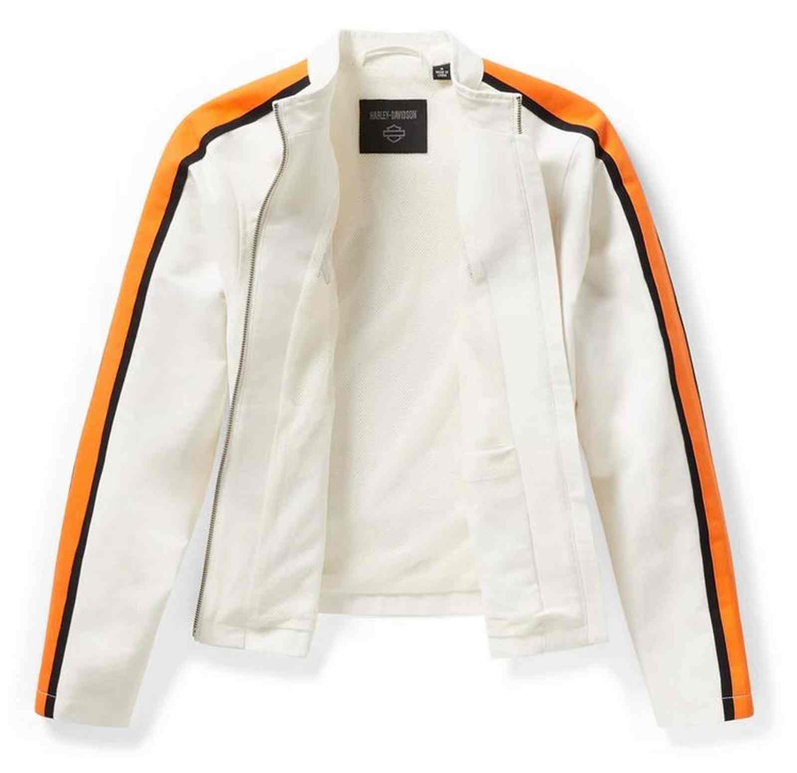 Harley-Davidson Women's Essential Block Font Casual Jacket, White 97432-25VW - No Hassle Returns at Wisconsin Harley