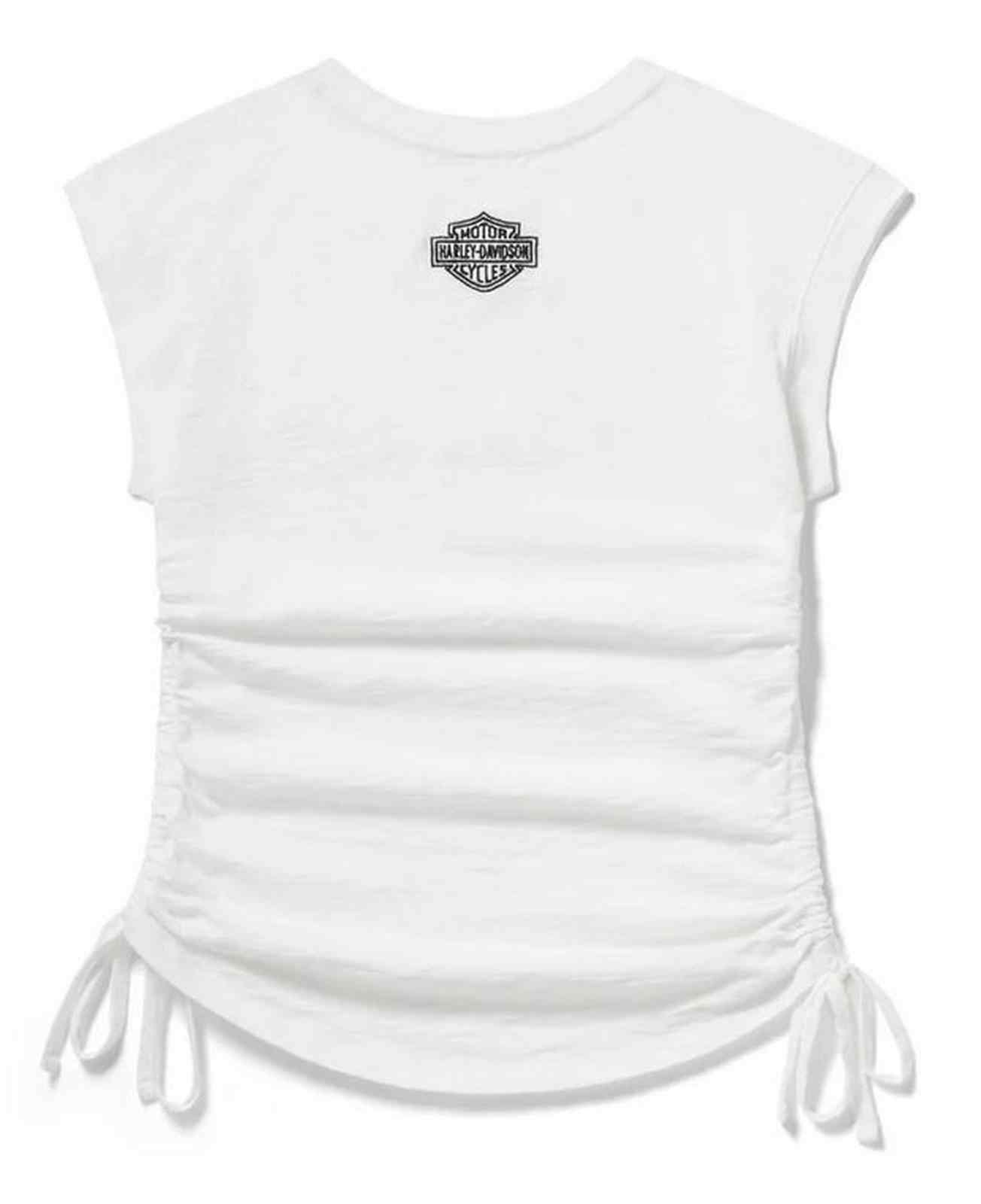 Harley-Davidson Free Shipping - Harley-Davidson Women's Essential Ruched Short Sleeve Top, White 96766-25VW - Free Shipping on many products plus Orders Over $99