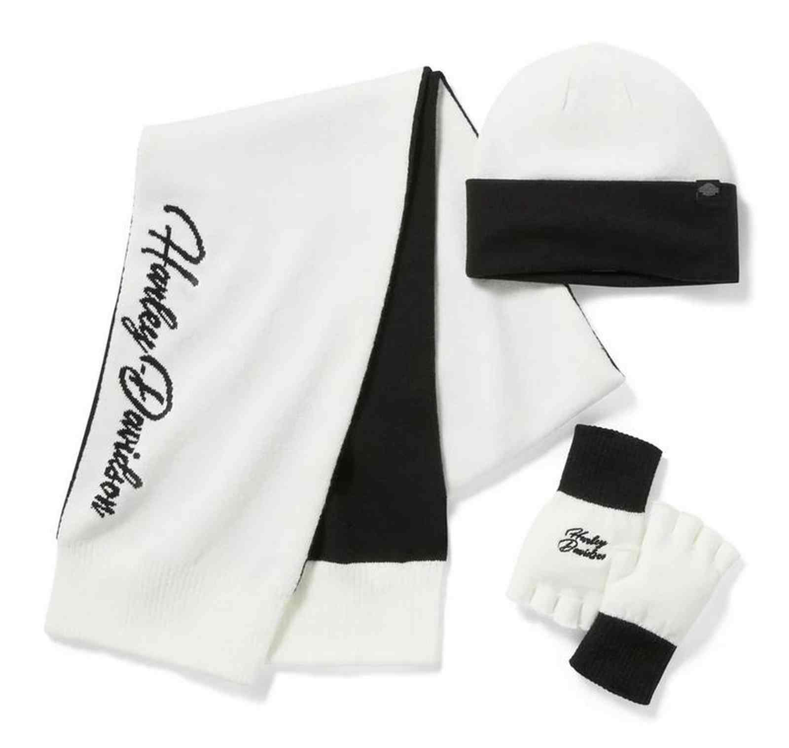 Harley-Davidson Womens Harley Beanie, Scarf & Gloves Holiday Gift Set 97783-25VW - Wisconsin Harley-Davidson
