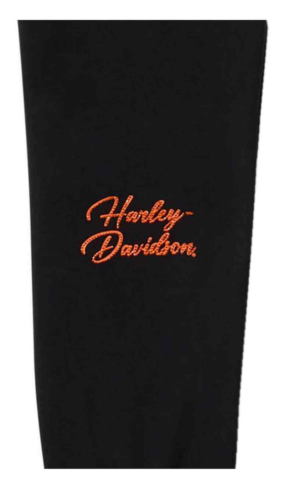 Harley-Davidson Women's Essential Bling Fleece Joggers, Black 96743-25VW - Largest Selection of Harley-Davidson Products