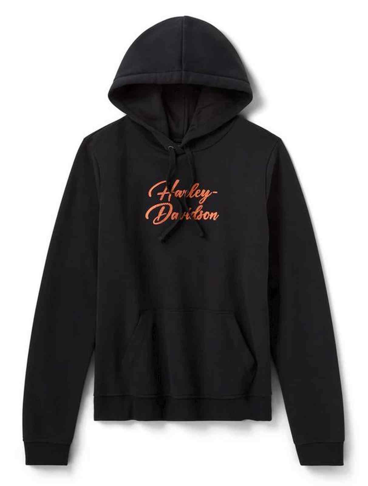 Harley-Davidson Women's Essential Rhinestone Pullover Hoodie, Black 96748-25VW - Wisconsin Harley-Davidson