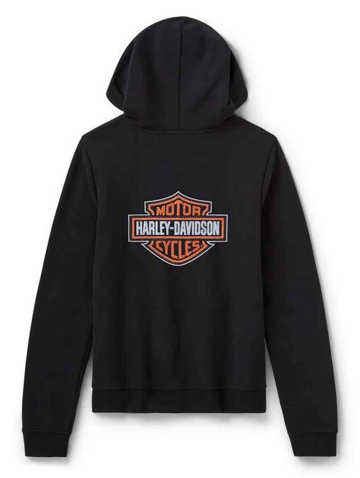 Harley-Davidson Free Shipping - Harley-Davidson Women's Essential Rhinestone Pullover Hoodie, Black 96748-25VW - Free Shipping on many products plus Orders Over $99