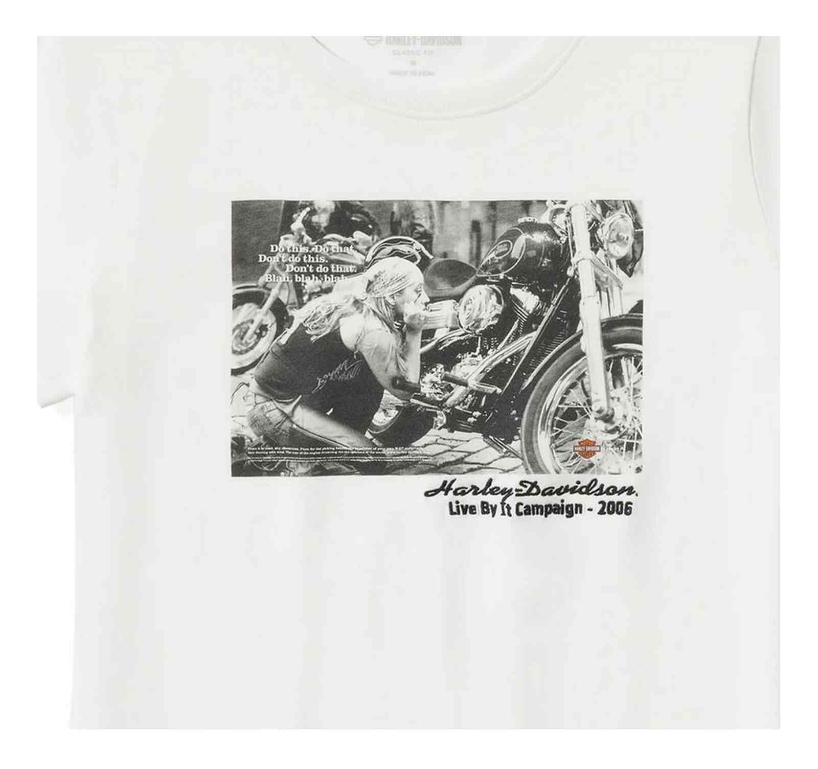 Harley-Davidson Free Shipping - Harley-Davidson Women's Archive Photo Short Sleeve Tee, White 96768-25VW - Free Shipping on many products plus Orders Over $99