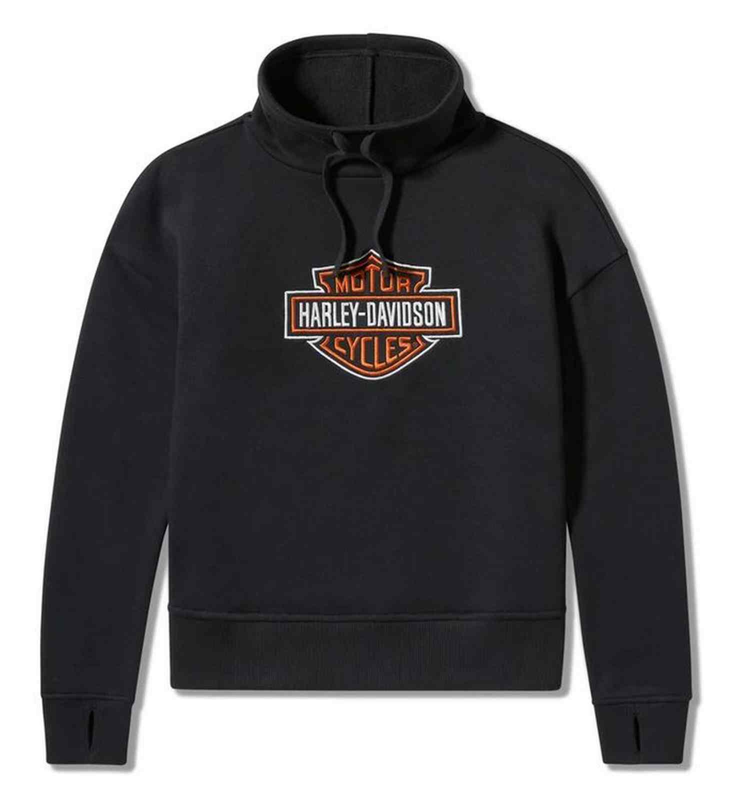 Harley-Davidson Women's Essential Bar & Shield Funnel Neck Pullover 96753-25VW - Wisconsin Harley-Davidson