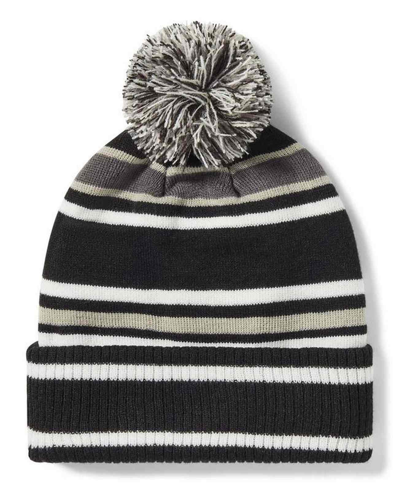 Harley-Davidson Free Shipping - Harley-Davidson Men's Striped Pom Knit Winter Beanie, Black 97772-25VX - Free Shipping on many products plus Orders Over $99
