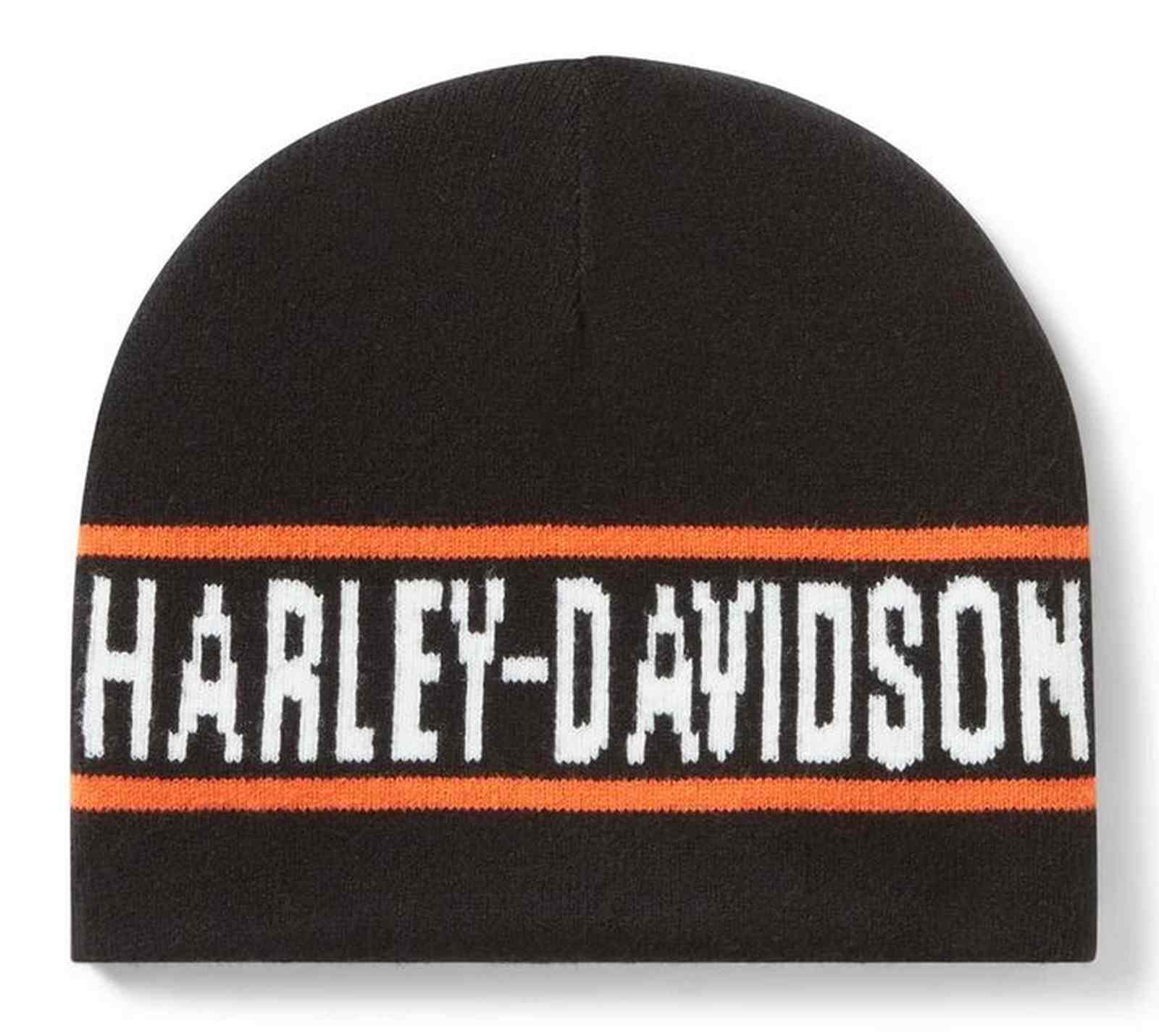 Harley-Davidson® Men's Eagle Strike Reversible Knit Beanie, Black