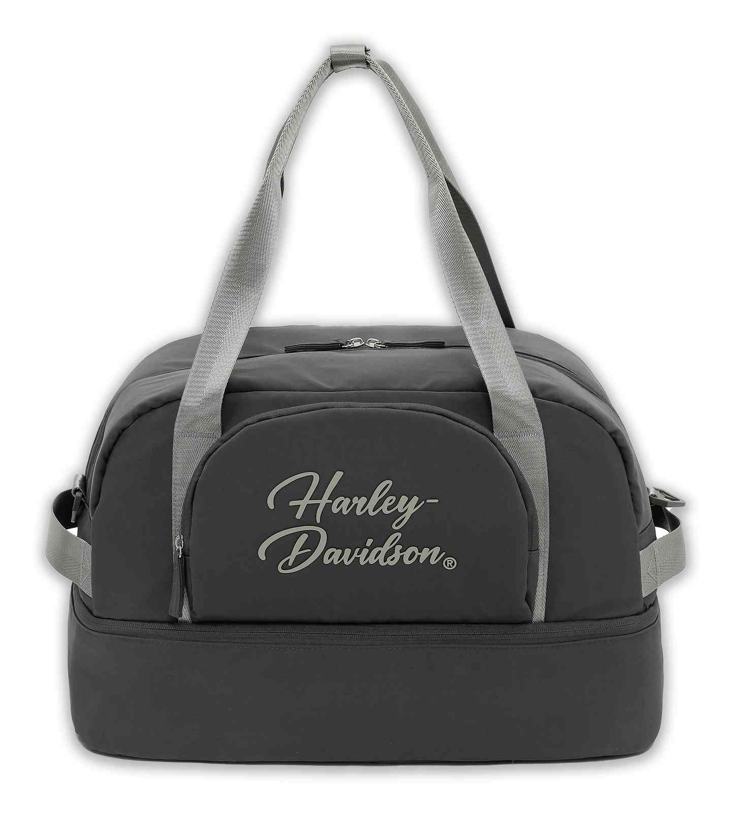 Harley-Davidson Women's Black Opal II Over-Under Weekender Duffel Bag, Gray - Wisconsin Harley-Davidson