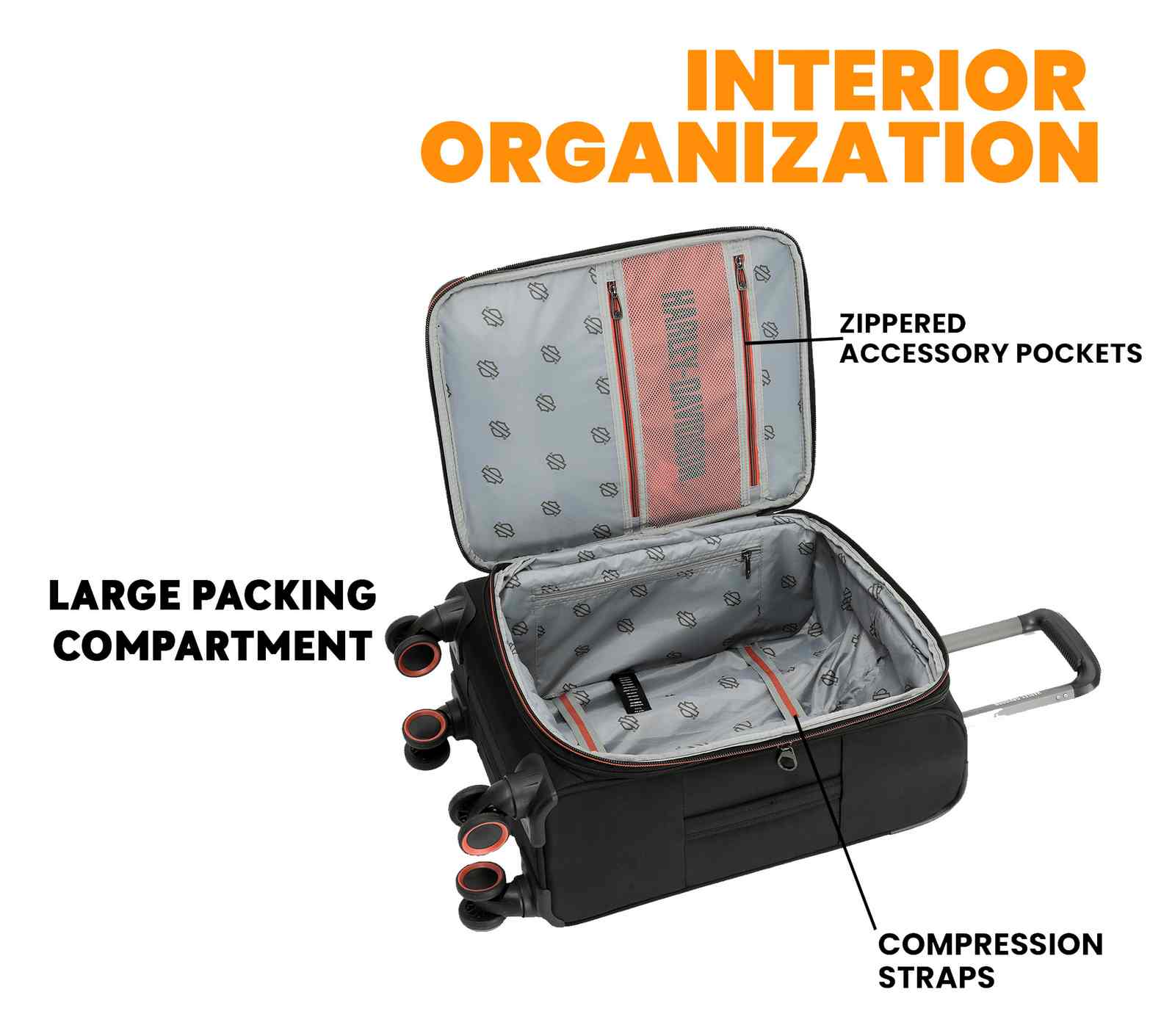 Harley-Davidson® Cruiser Durable Soft Side Luggage Set, Three