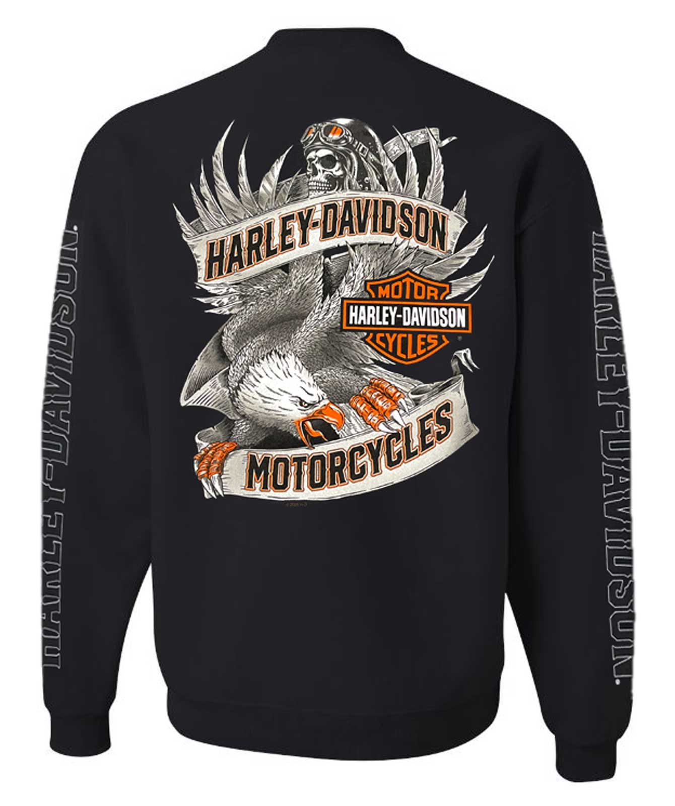 Harley-Davidson Free Shipping - Harley-Davidson Men's Road Pilot Crew-Neck Fleece Pullover Sweatshirt, Black - Free Shipping on many products plus Orders Over $99
