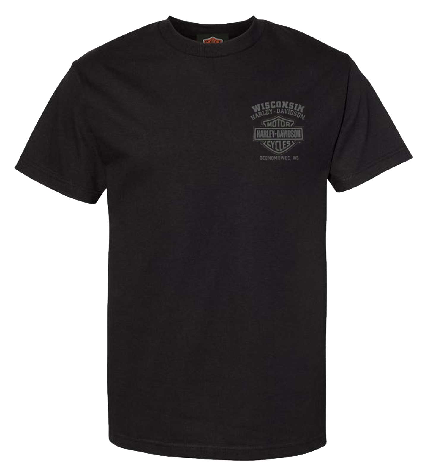 Harley-Davidson Men's Road Pilot Crew-Neck Short Sleeve T-Shirt, Black - Wisconsin Harley-Davidson