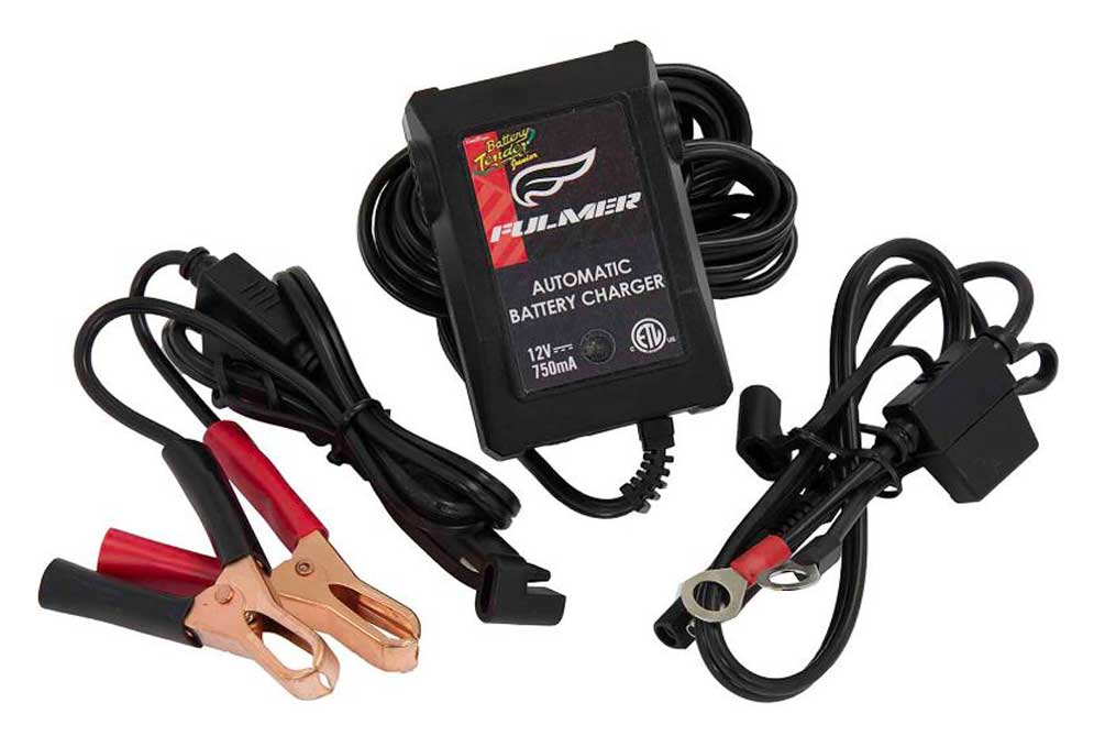 Fulmer Powersports Junior Automatically Battery Charger  - 12V - Black - Wisconsin Harley-Davidson