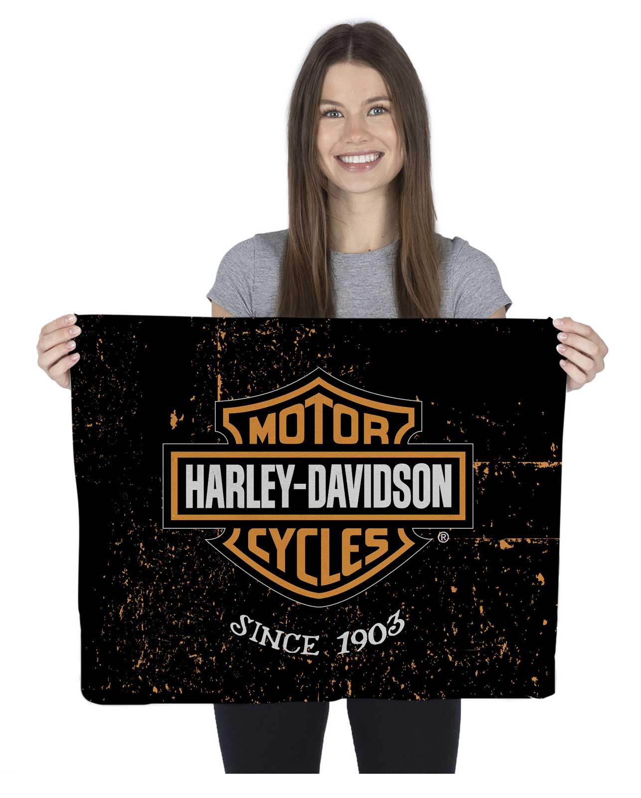 Harley-Davidson Free Shipping - Harley-Davidson Industrial Bar & Shield Polyester Rally Towel, 15 x 18 inch - Free Shipping on many products plus Orders Over $99