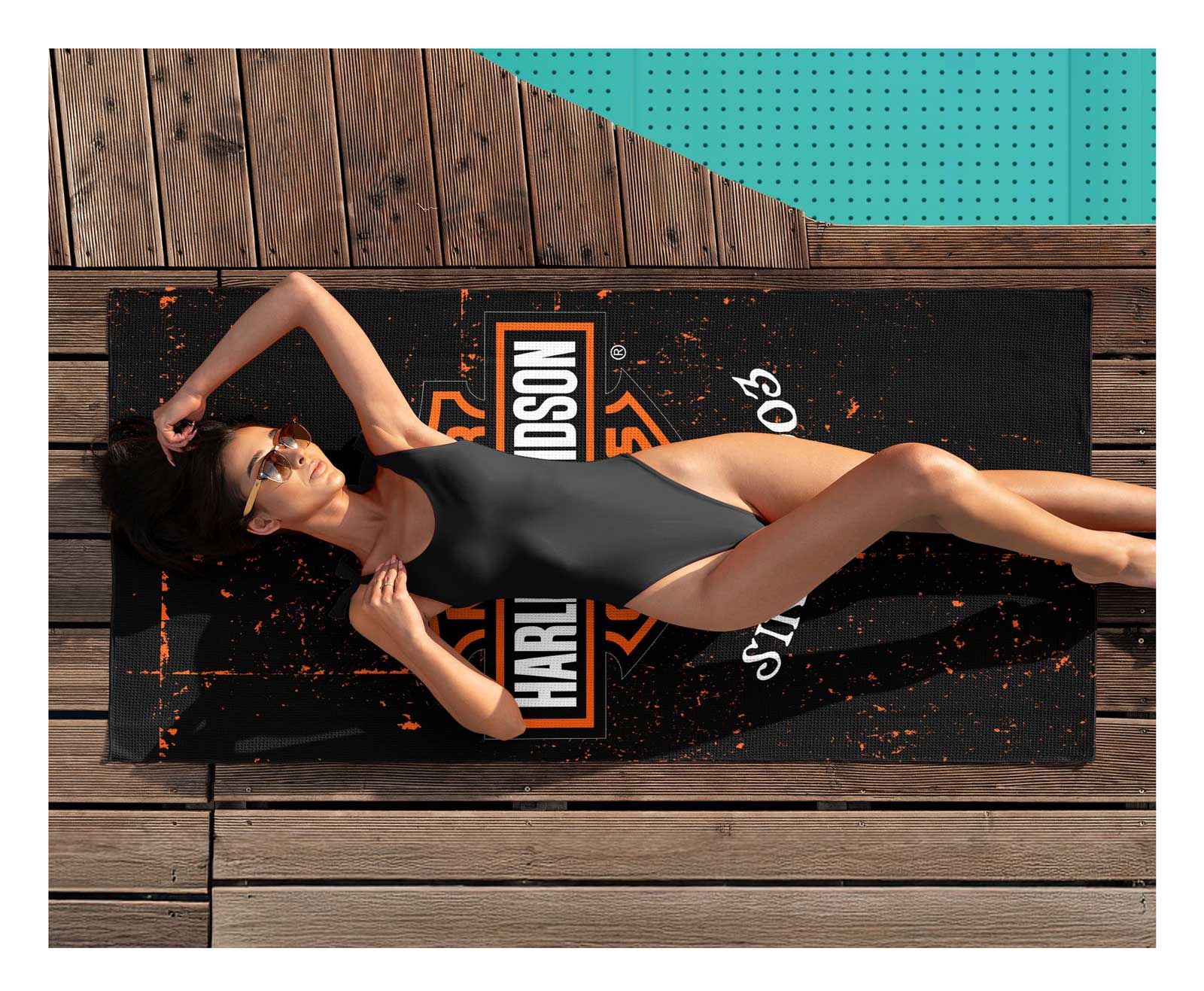 Harley-Davidson Industrial Bar & Shield Sand Free Beach Towel, 35 x 60 inch - Largest Selection of Harley-Davidson Products