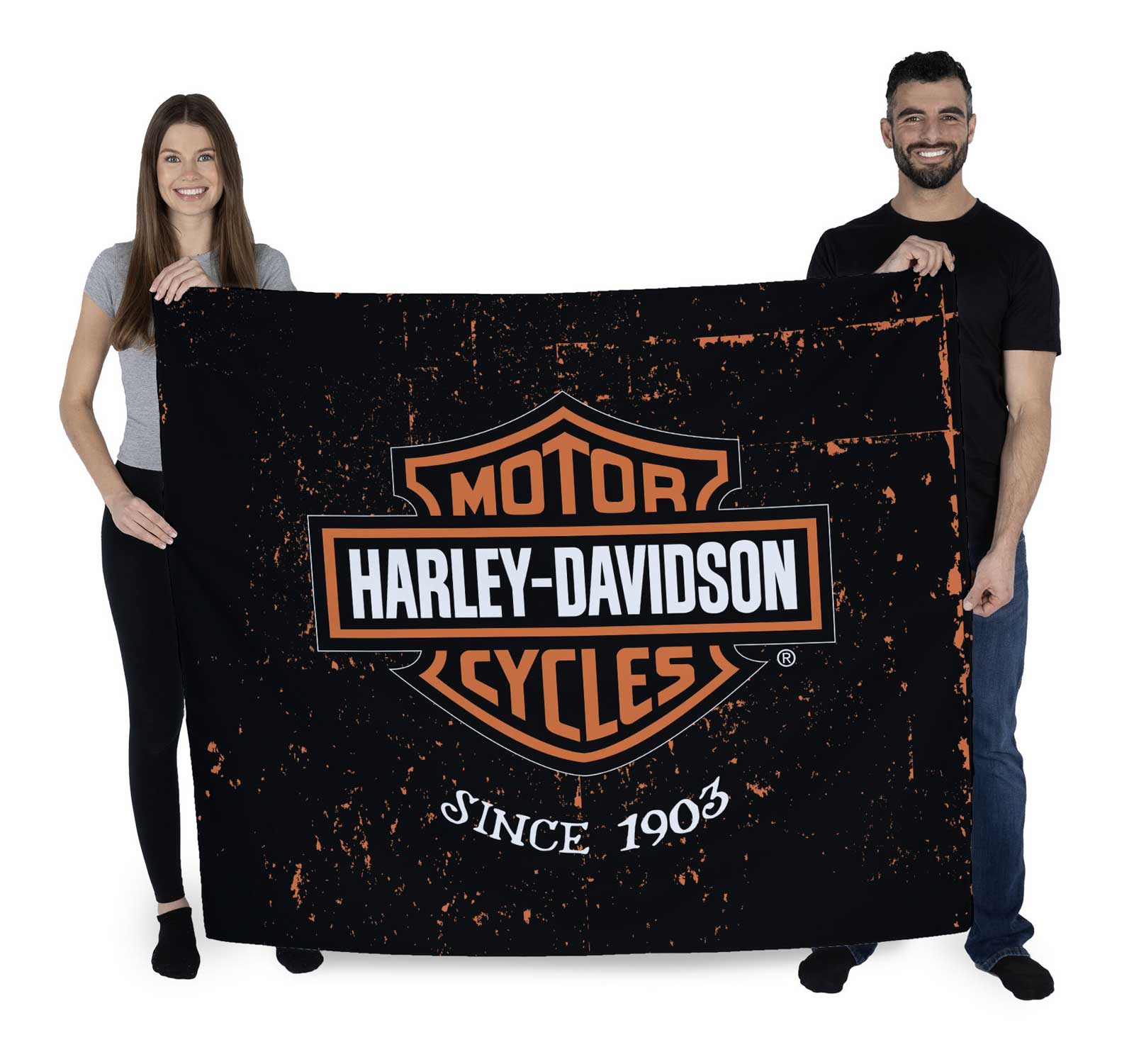 Harley-Davidson Free Shipping - Harley-Davidson Industrial Bar & Shield Printed Wall Hanging, 34 x 40 inch - Free Shipping on many products plus Orders Over $99