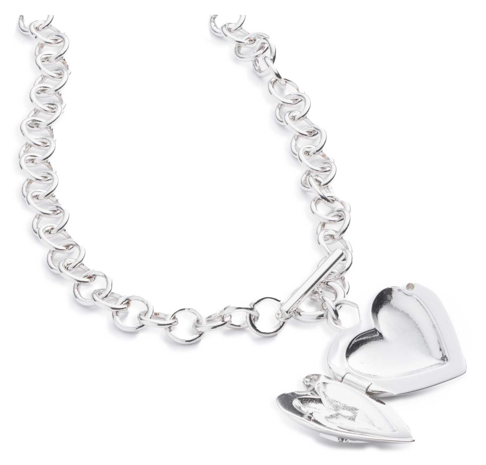 Harley-Davidson® Women's 16 in. Paved Crystal Bar & Shield Heart