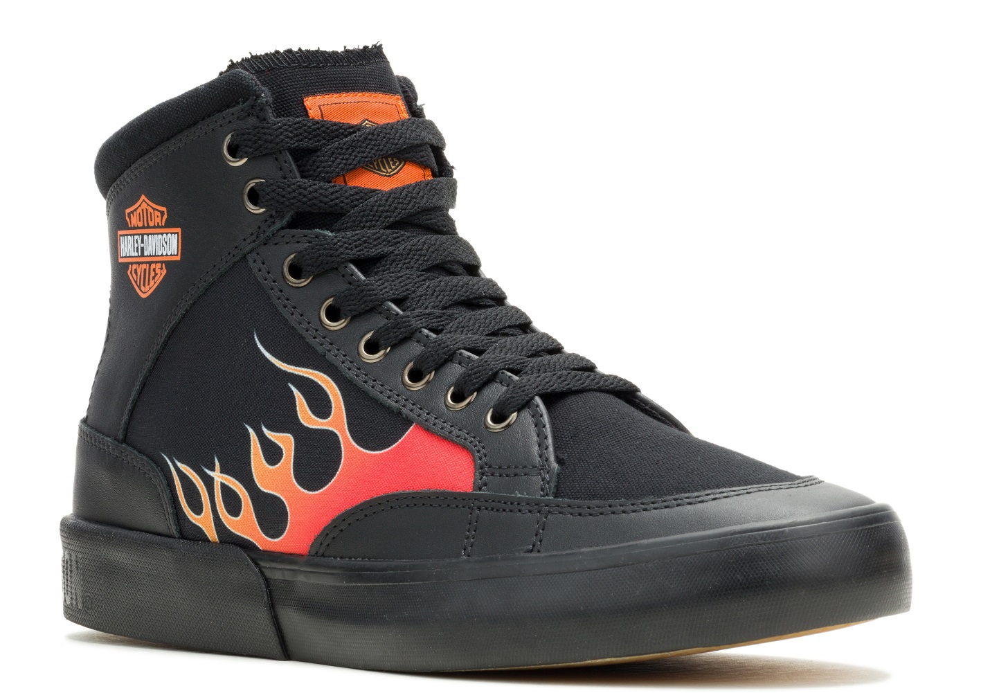 Harley-Davidson Footwear Men's Nat High-Top Black Sneakers, D93894 - Wisconsin Harley-Davidson