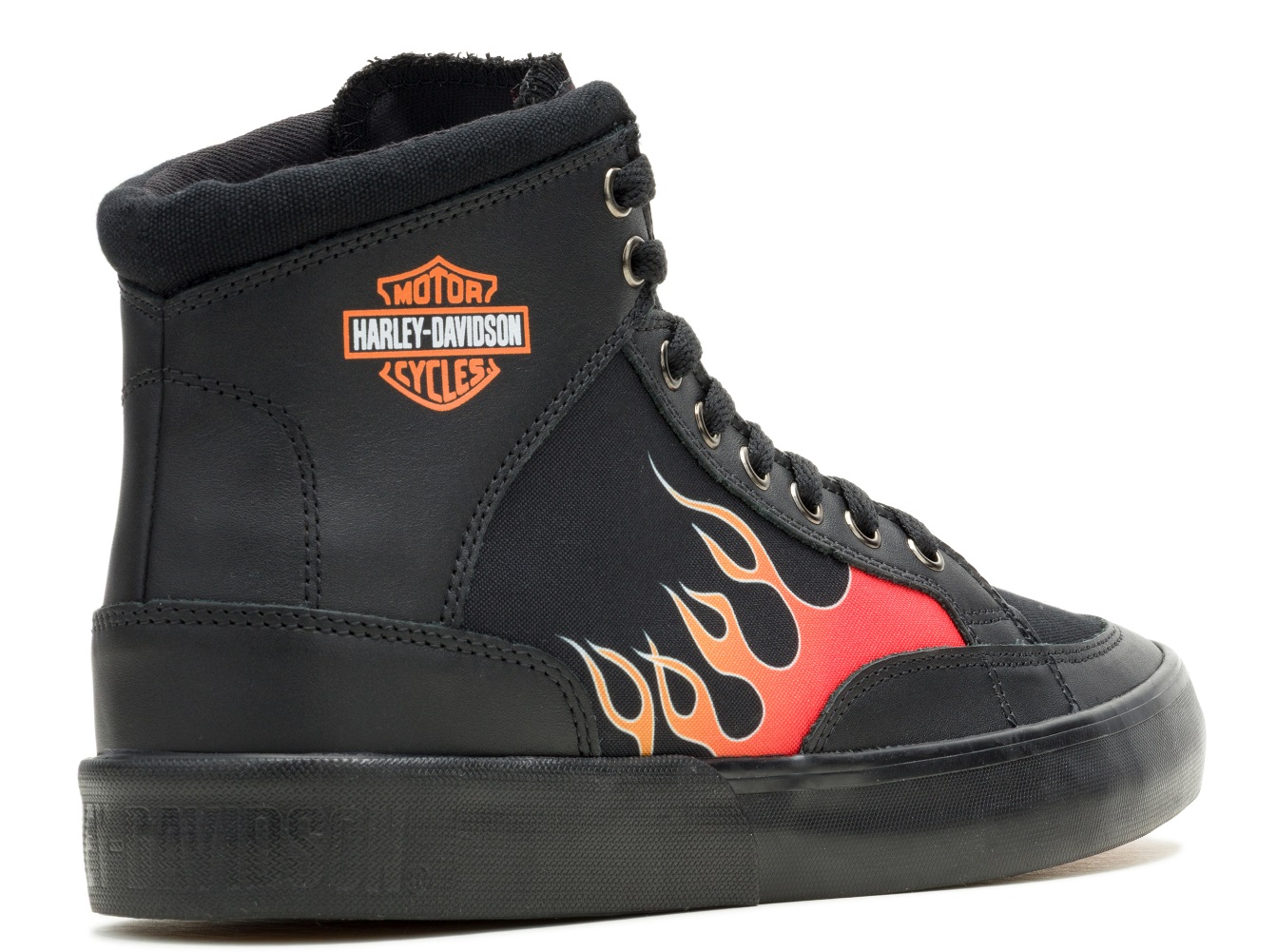 【23.5cm/新品未使用】Harley-Davidsonハイカットスニーカー Harley-Davidson® Footwear Men's Nat High-Top Black Sneakers