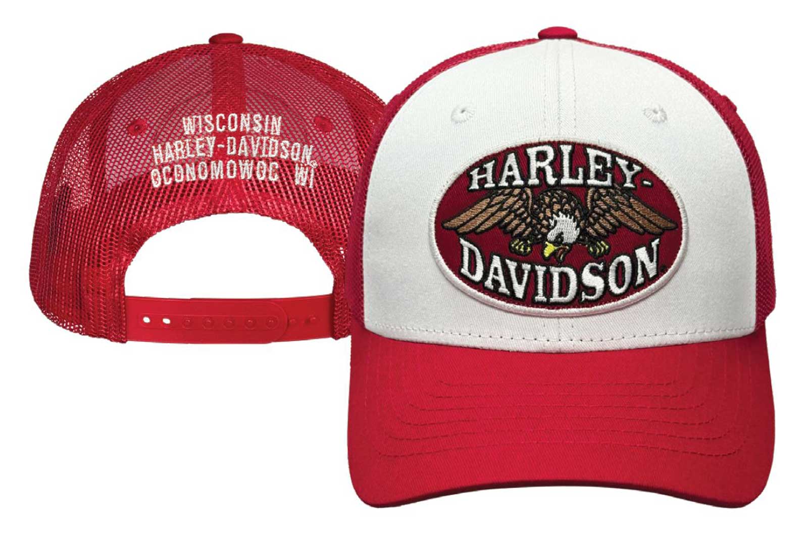 Harley-Davidson Free Shipping - Harley-Davidson Men's Eagle Patch Colorblock Adjustable Snapback Trucker Hat - Free Shipping on many products plus Orders Over $99