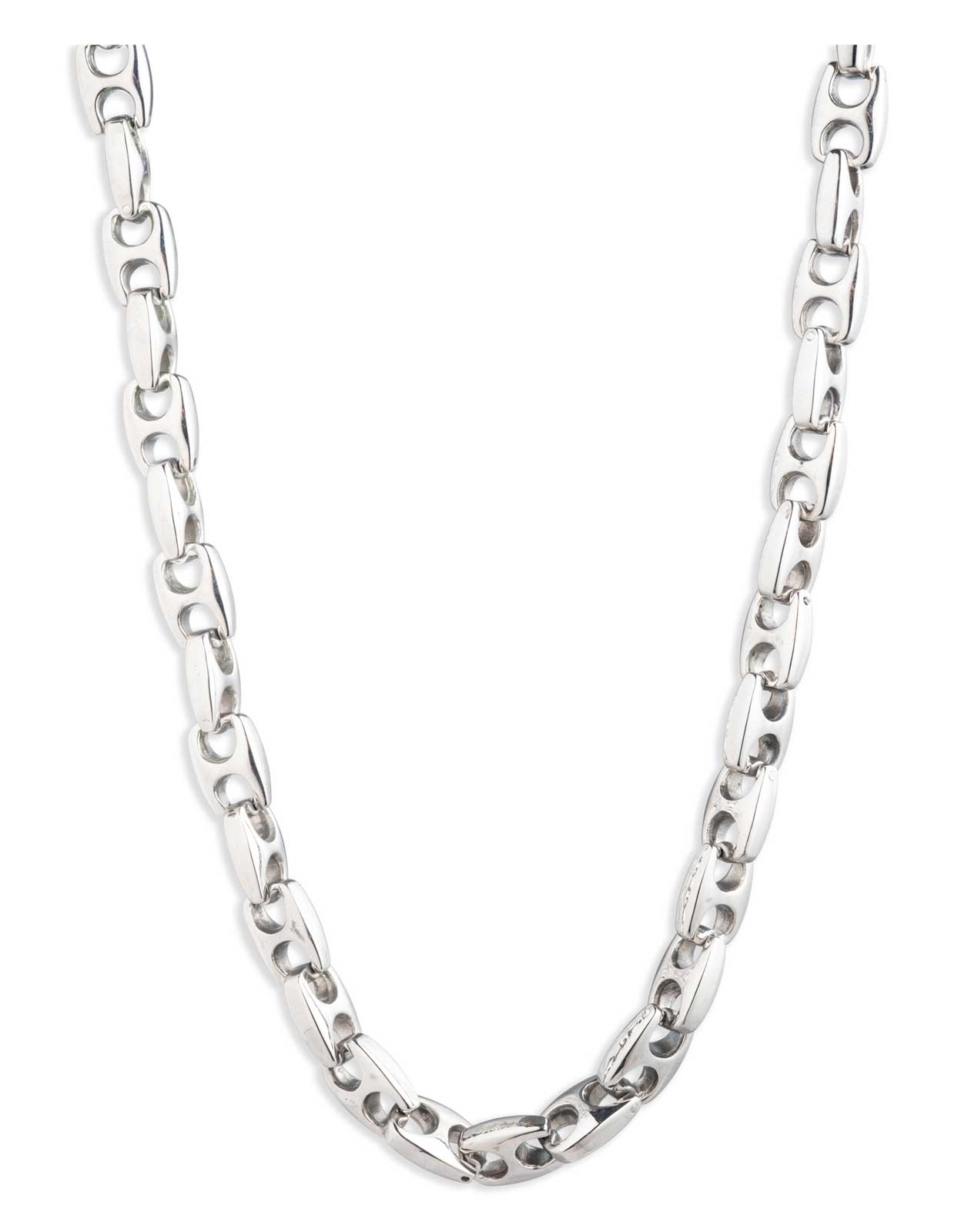 Harley-Davidson Men's 24 in. Thick Chain Necklace, Silver Stainless Steel - Wisconsin Harley-Davidson
