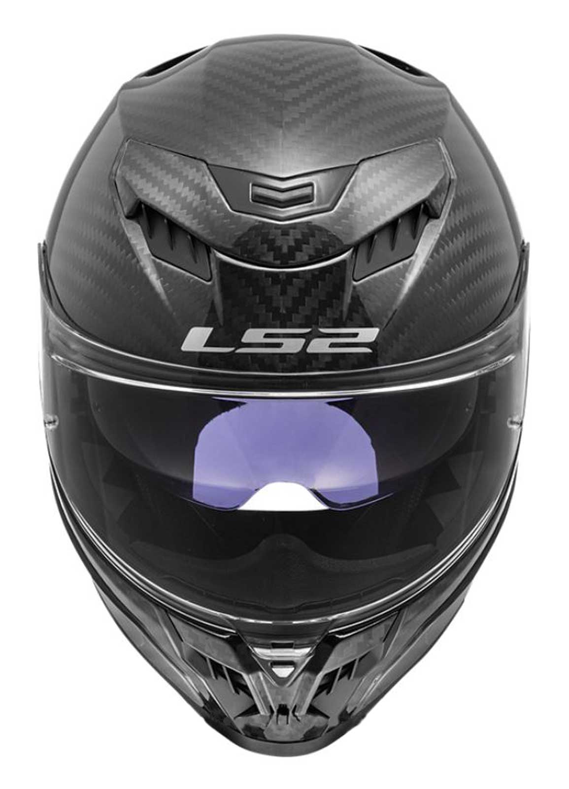 LS2 Helmets Dragon Solid Matte Carbon Full Face Motorcycle Helmet w/ Sun Shield - No Hassle Returns at Wisconsin Harley